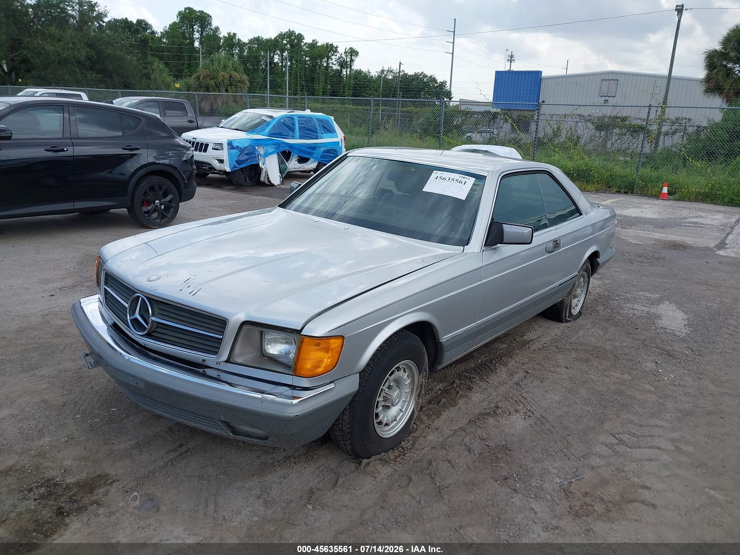 1984 Mercedes-benz 500 Sec Gray vin: WDBCA44A0EA021144