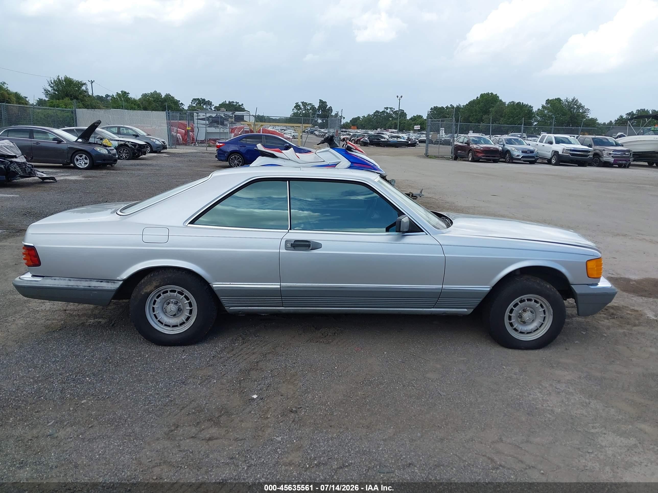 1984 Mercedes-benz 500 Sec Gray vin: WDBCA44A0EA021144