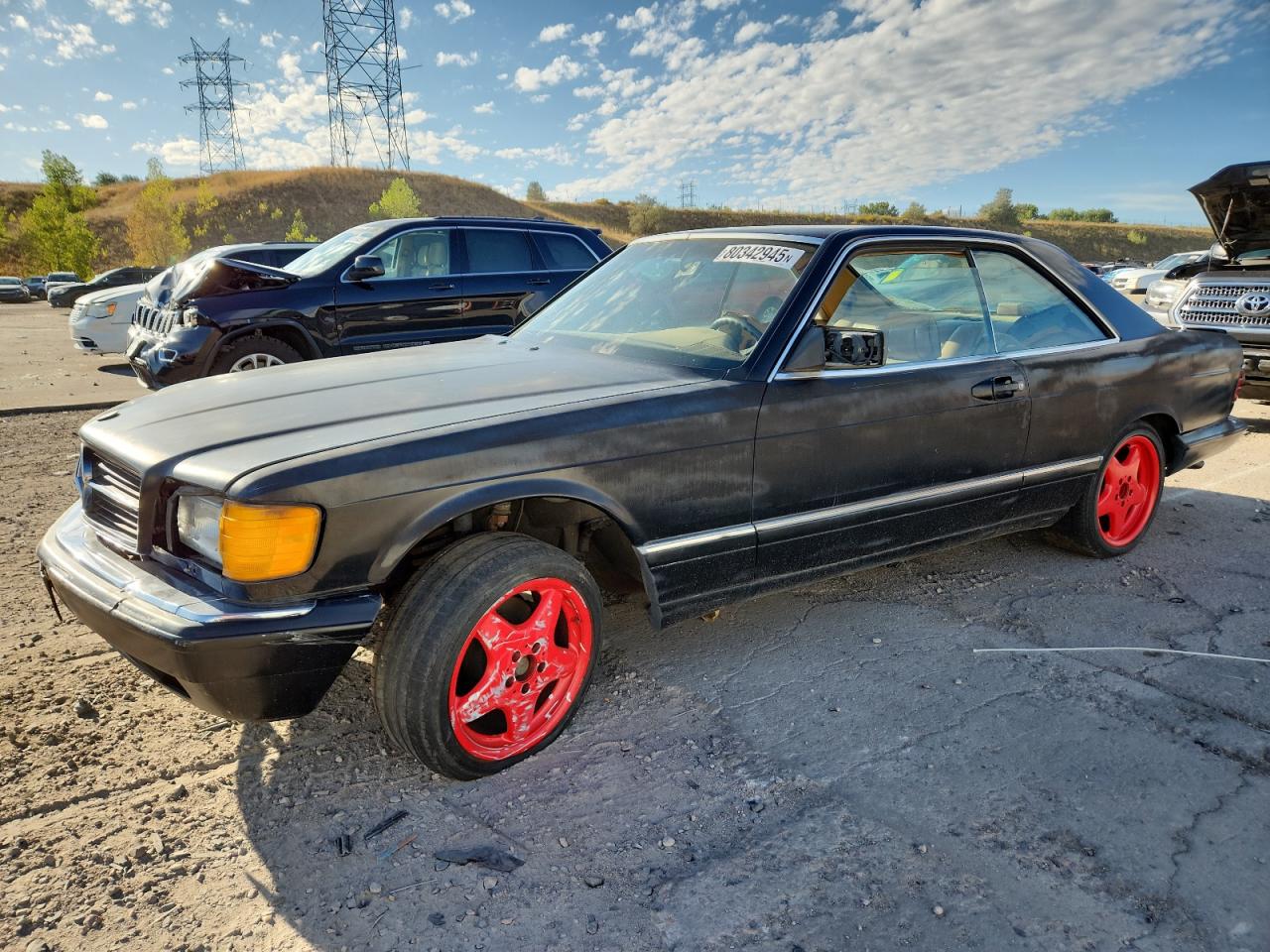 1987 Mercedes-benz 560 Sec Black vin: WDBCA45D2HA307039