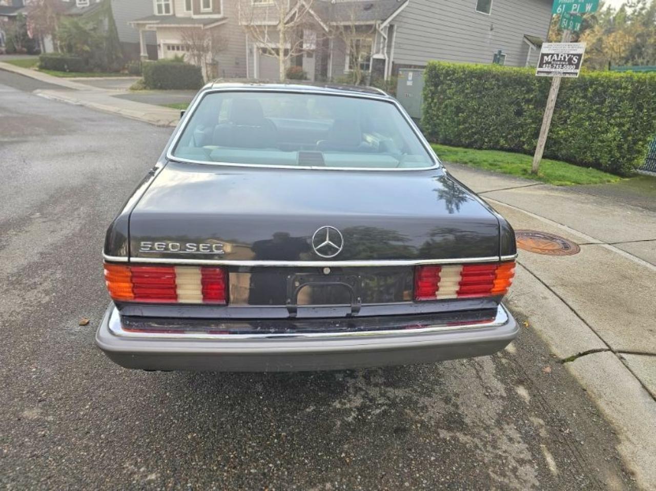 1987 Mercedes Benz 560 Sec Black vin: WDBCA45D9MA320337