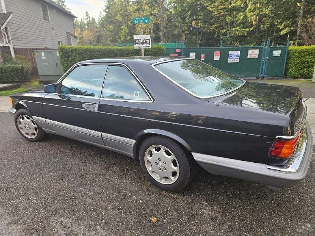 1987 Mercedes Benz 560 Sec Black vin: WDBCA45D9MA320337
