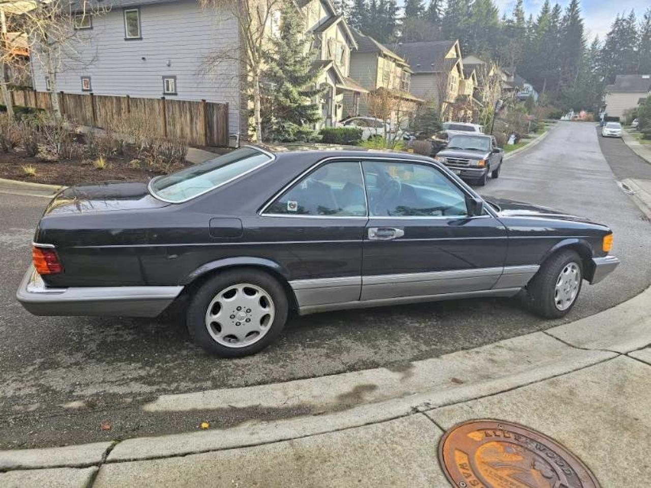 1987 Mercedes Benz 560 Sec Black vin: WDBCA45D9MA320337