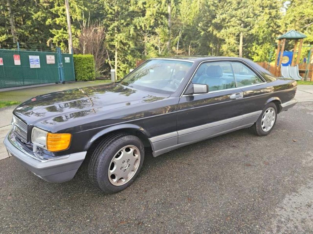 1987 Mercedes Benz 560 Sec Black vin: WDBCA45D9MA320337