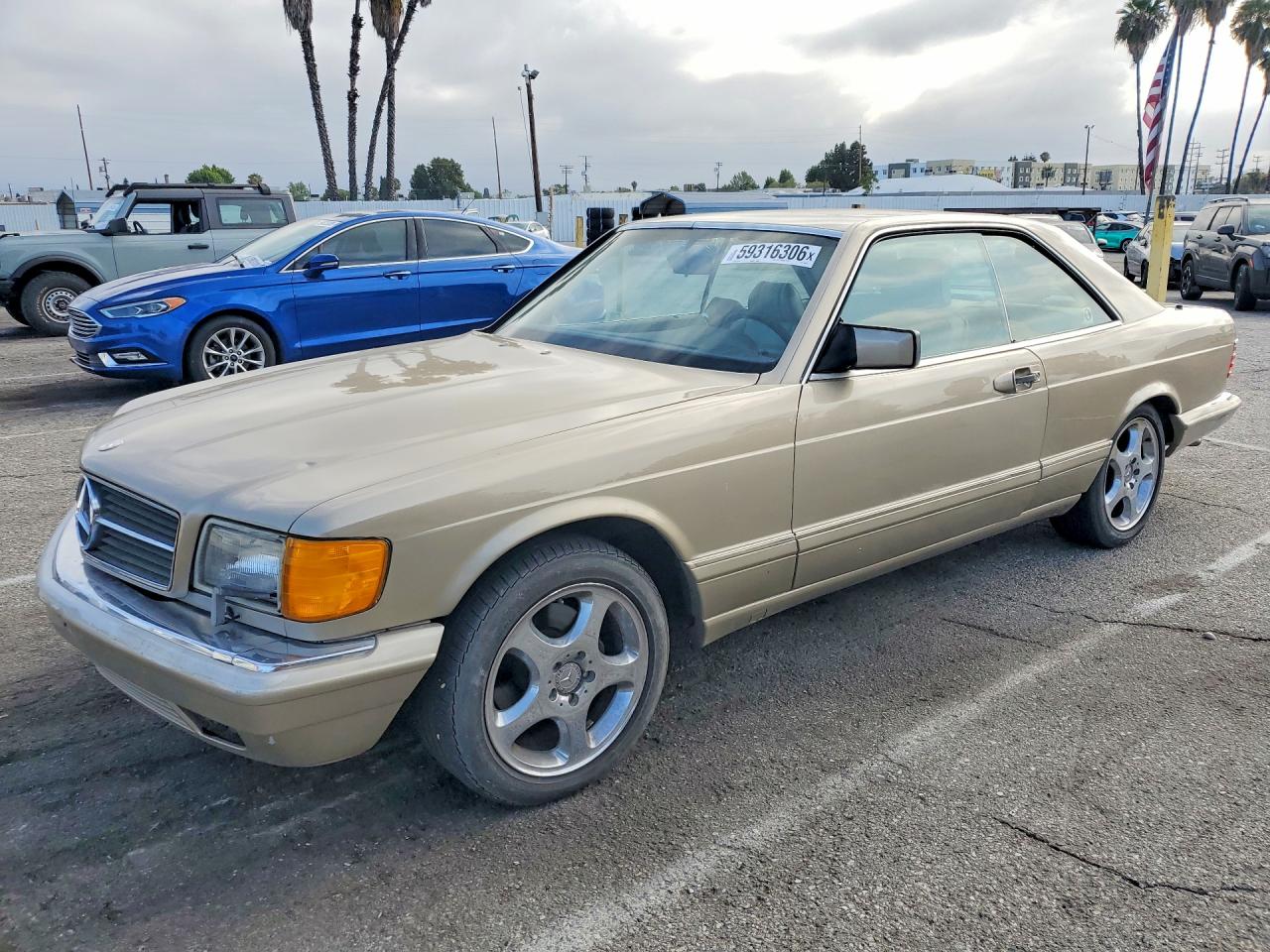 1991 Mercedes-benz 560 Sec Gold vin: WDBCA45E0MA594478