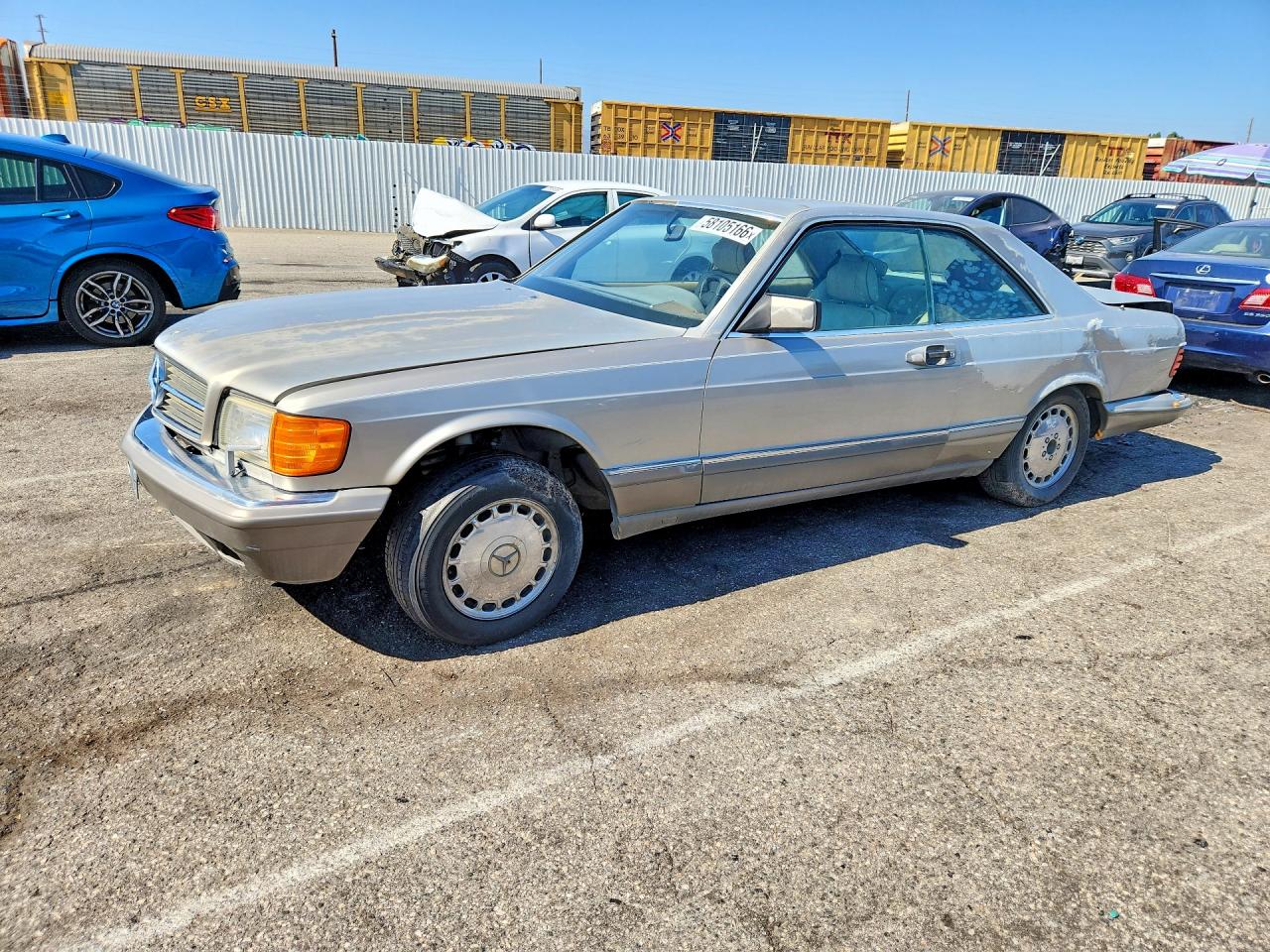 1990 Mercedes-benz 560 Sec Silver vin: WDBCA45E2LA536449