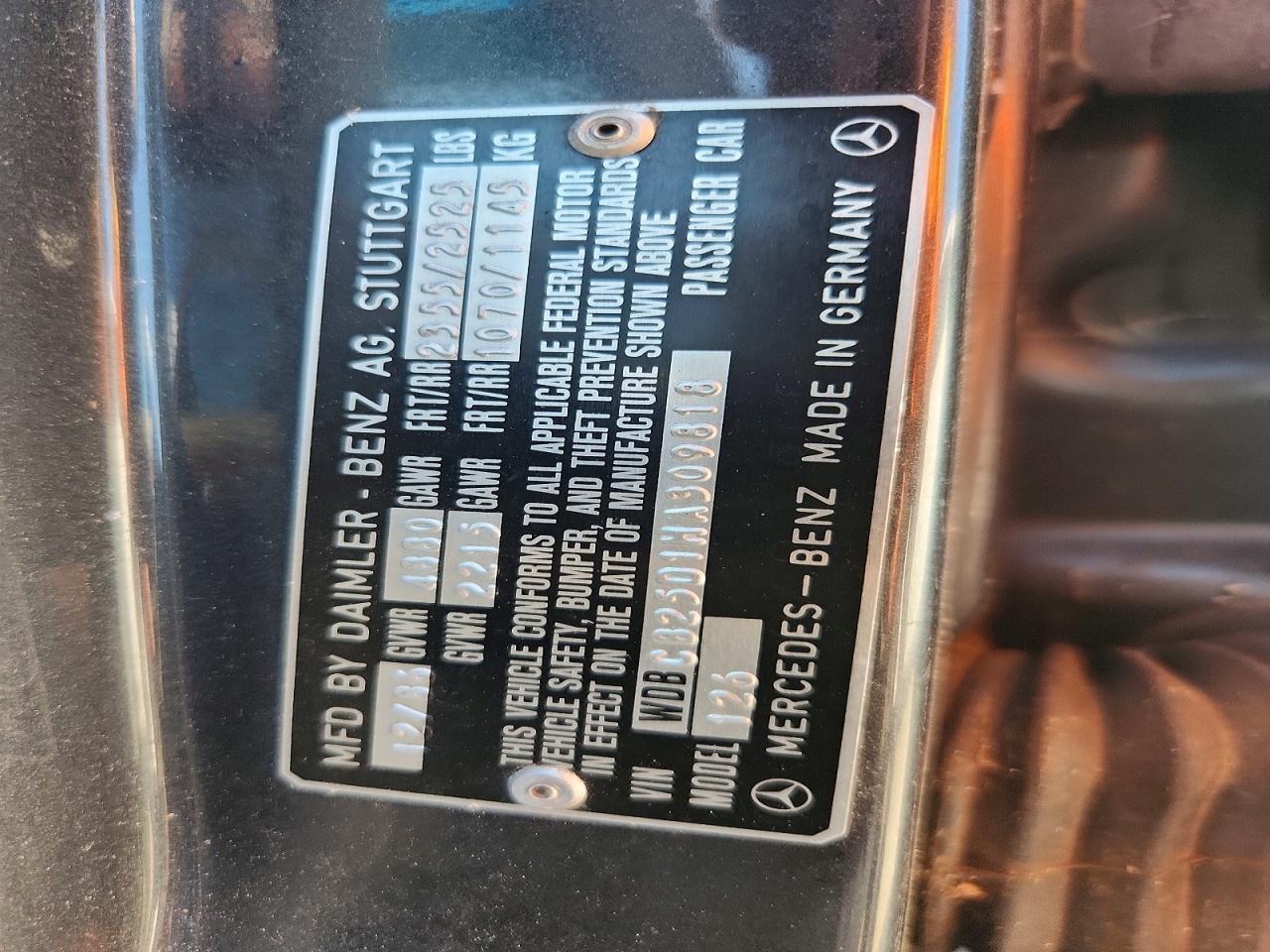1987 Mercedes-benz 300 Sdl Серый vin: WDBCB25D1HA309818