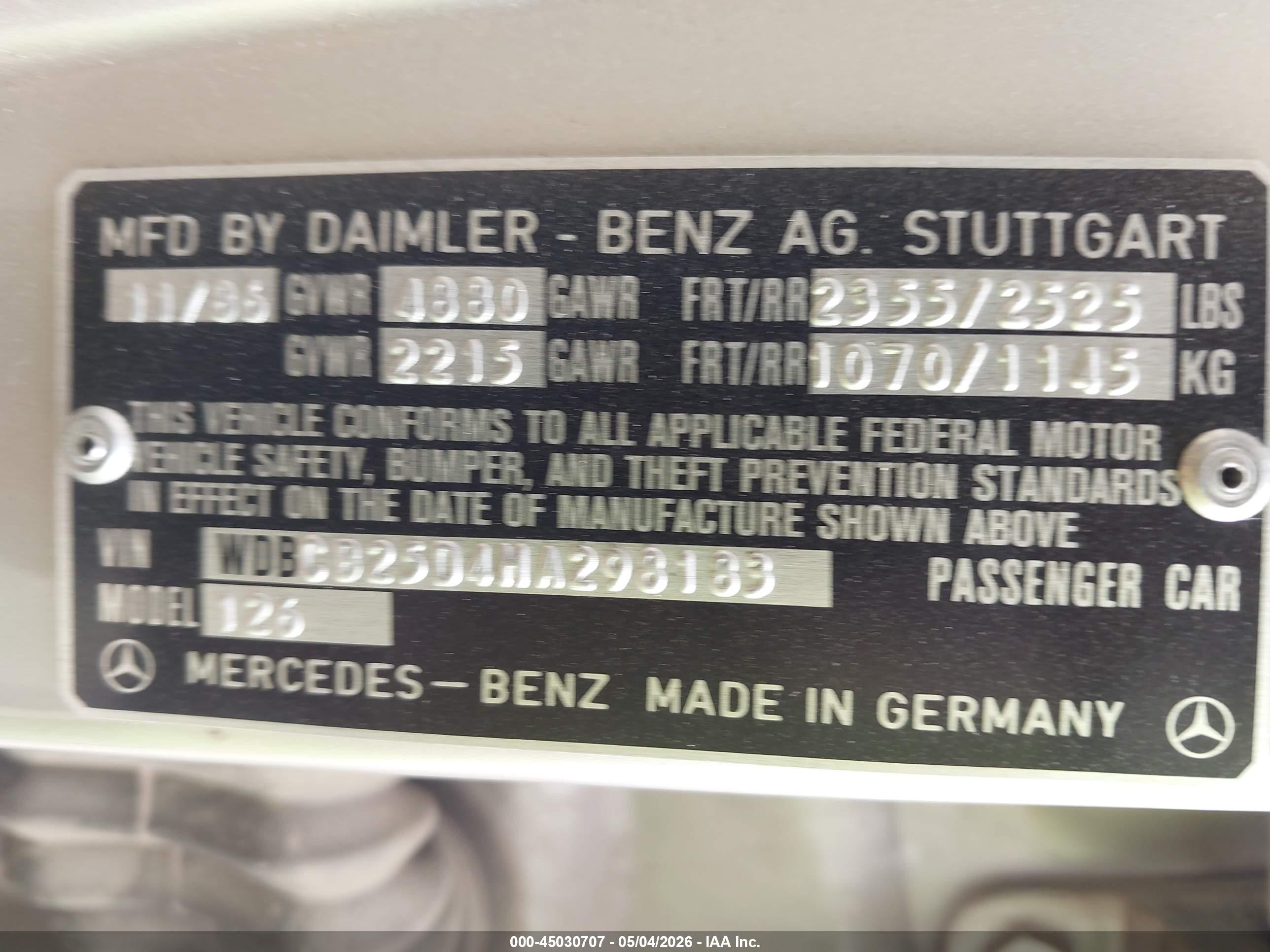 1987 Mercedes-benz 300 Sdl Золотой vin: WDBCB25D4HA298183