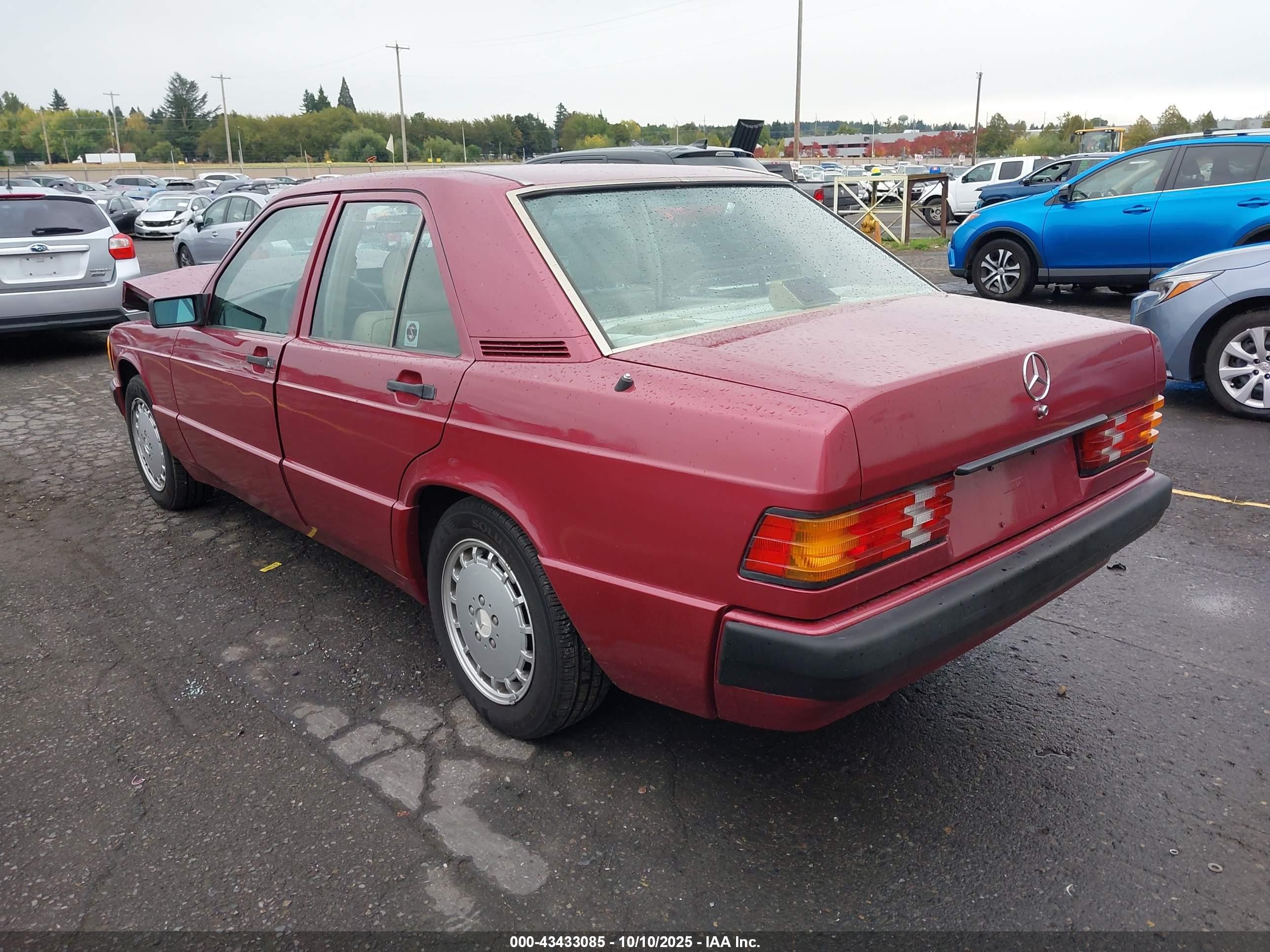 1991 Mercedes-benz 190 E 2.3 Red vin: WDBDA28D4MF803848