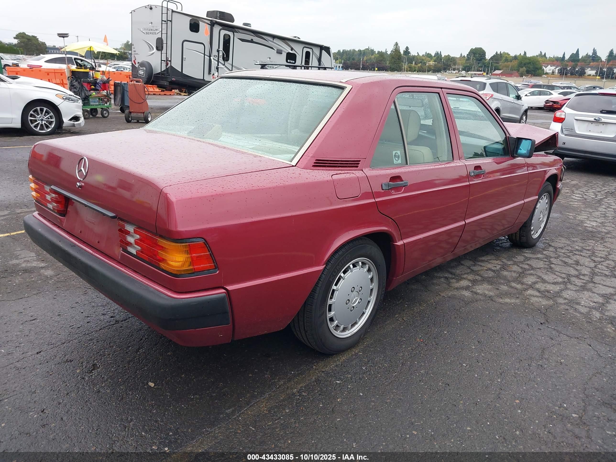 1991 Mercedes-benz 190 E 2.3 Red vin: WDBDA28D4MF803848