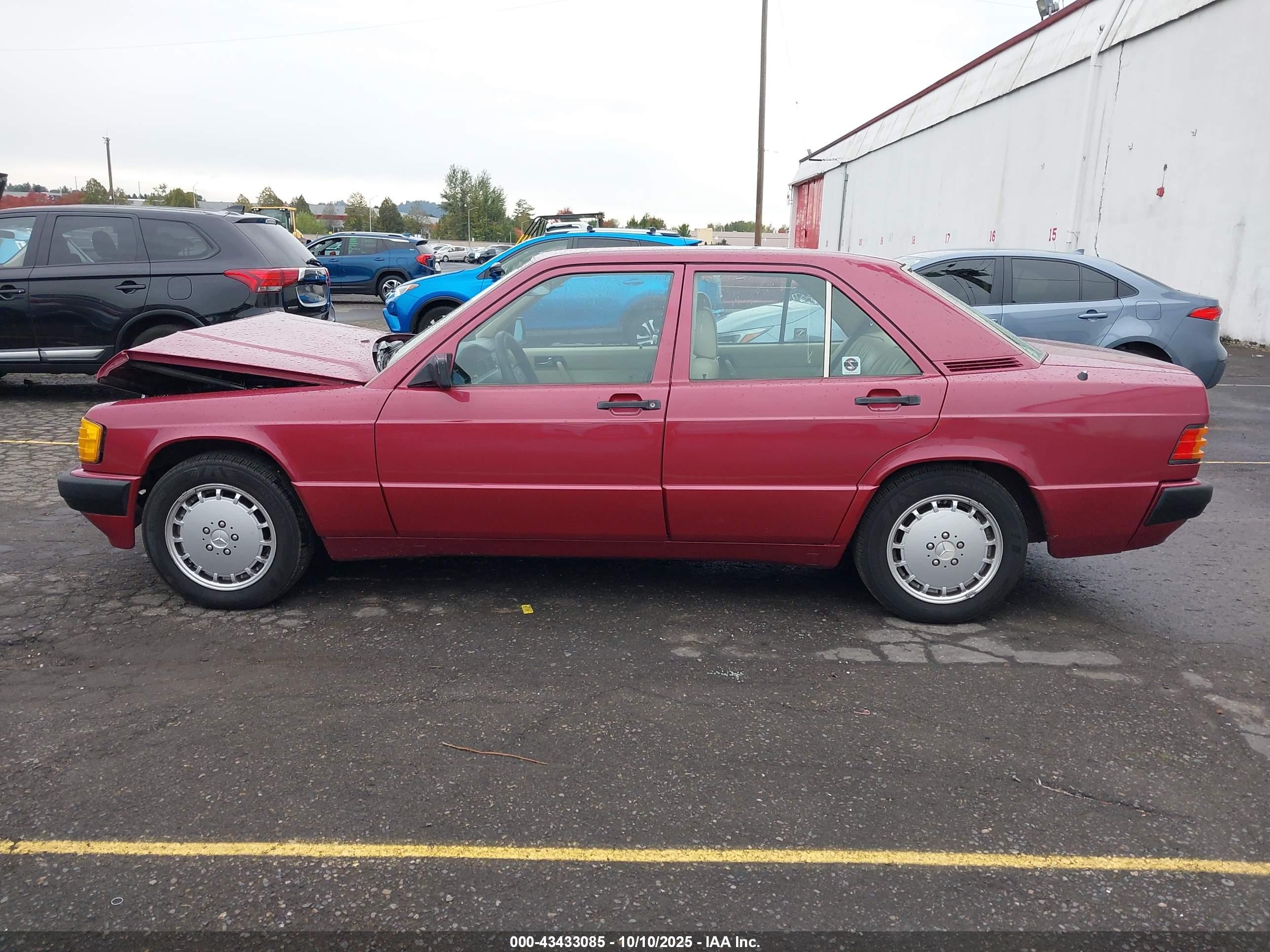 1991 Mercedes-benz 190 E 2.3 Red vin: WDBDA28D4MF803848