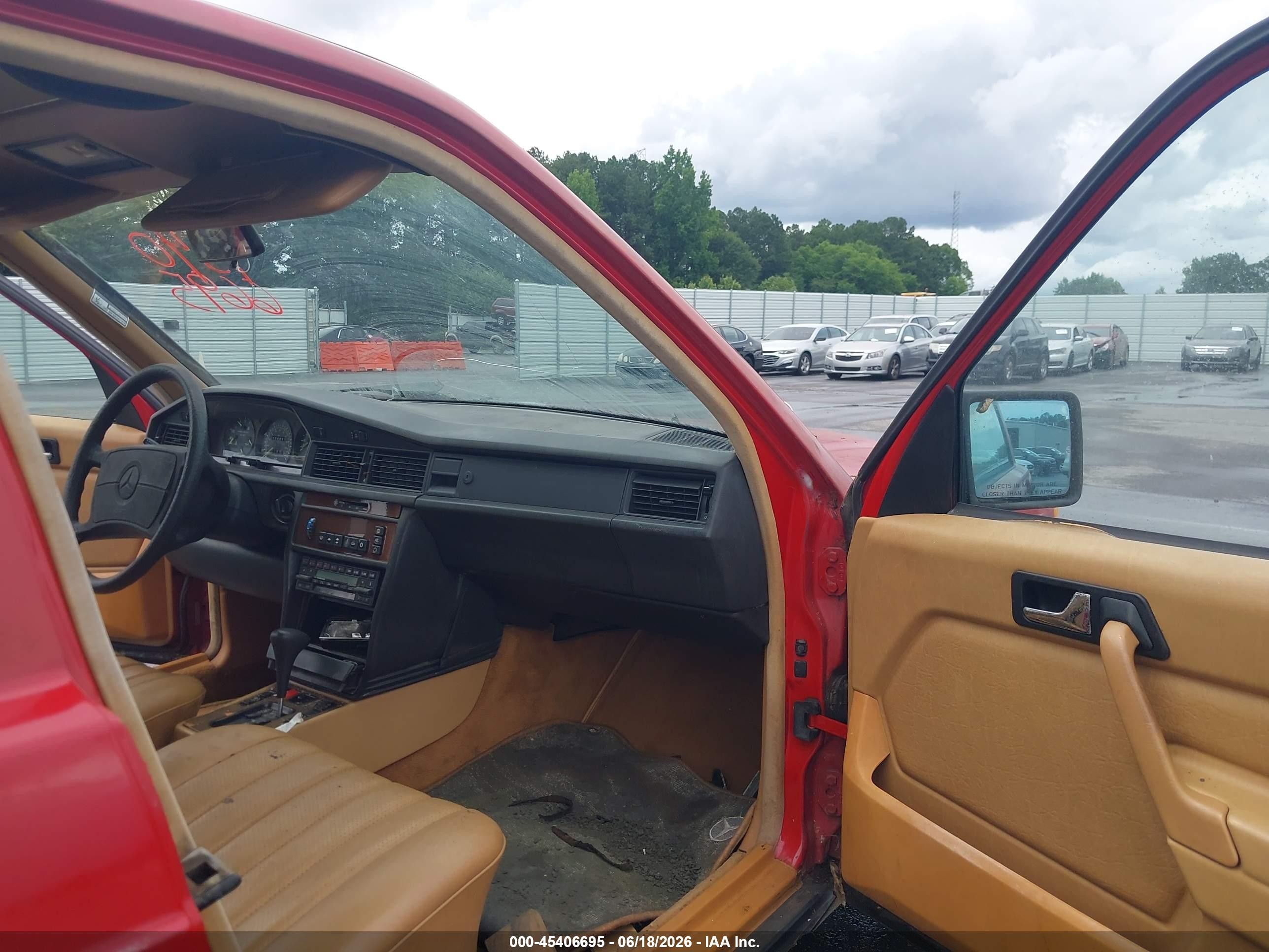 1988 Mercedes-benz 190 E 2.3 Красный vin: WDBDA28D7JF533459