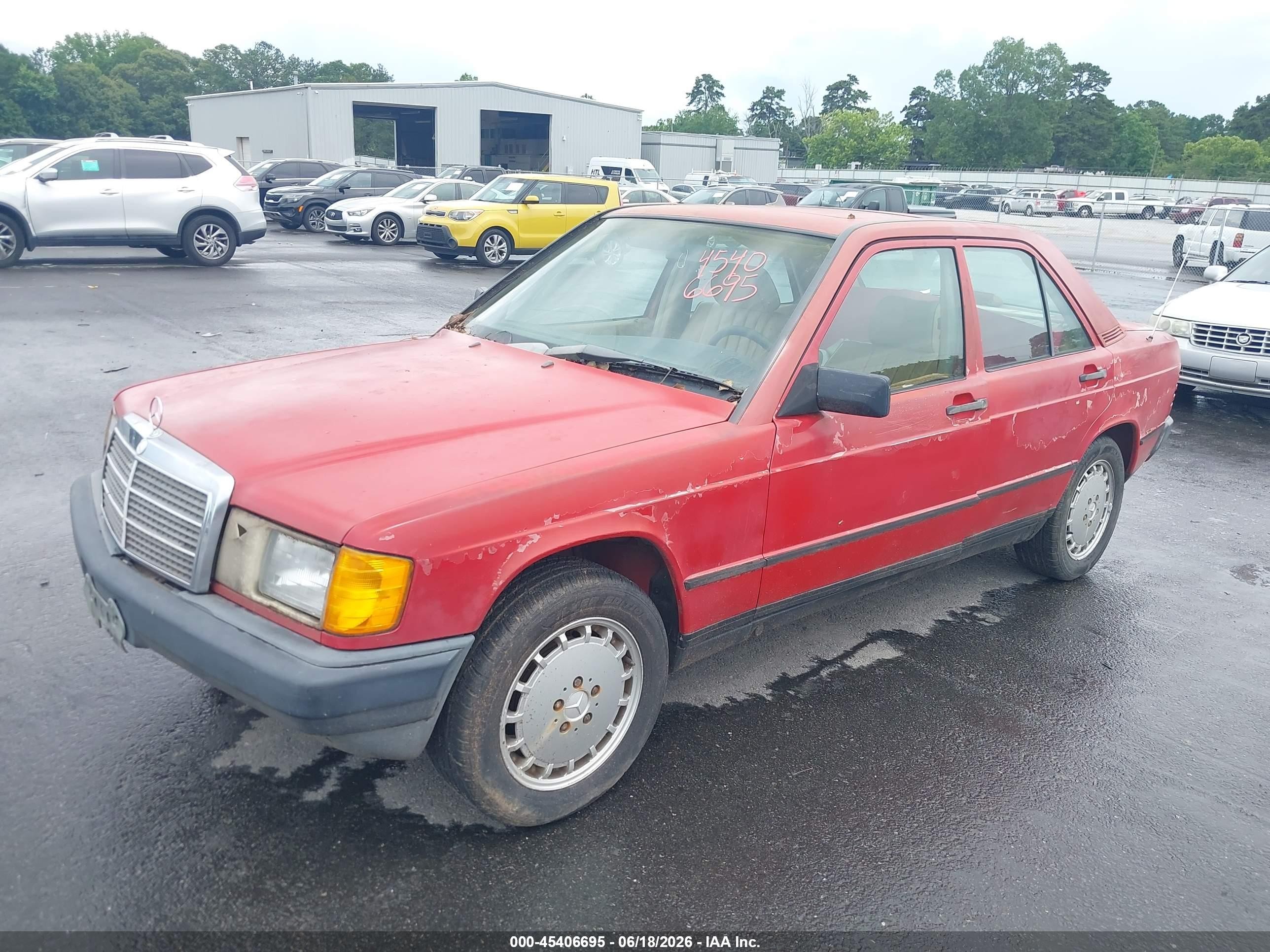 1988 Mercedes-benz 190 E 2.3 Красный vin: WDBDA28D7JF533459