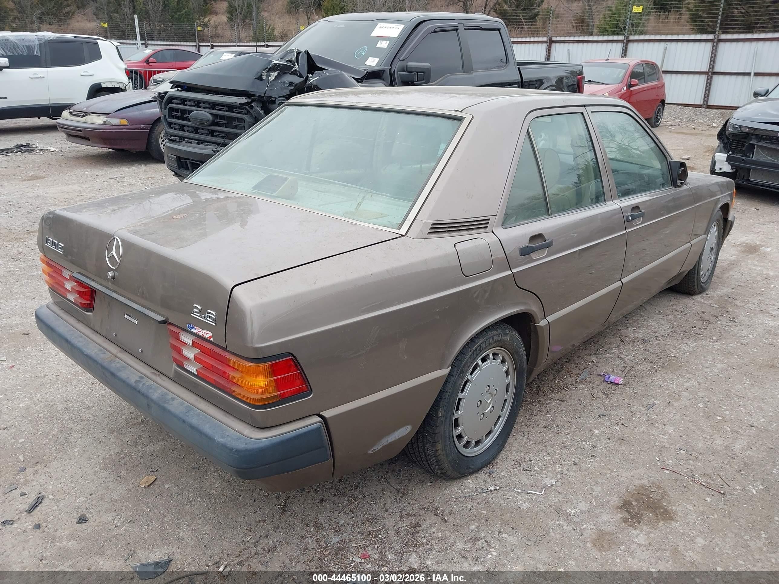 1990 Mercedes-benz 190 E 2.6 Tan vin: WDBDA29D1LF699834