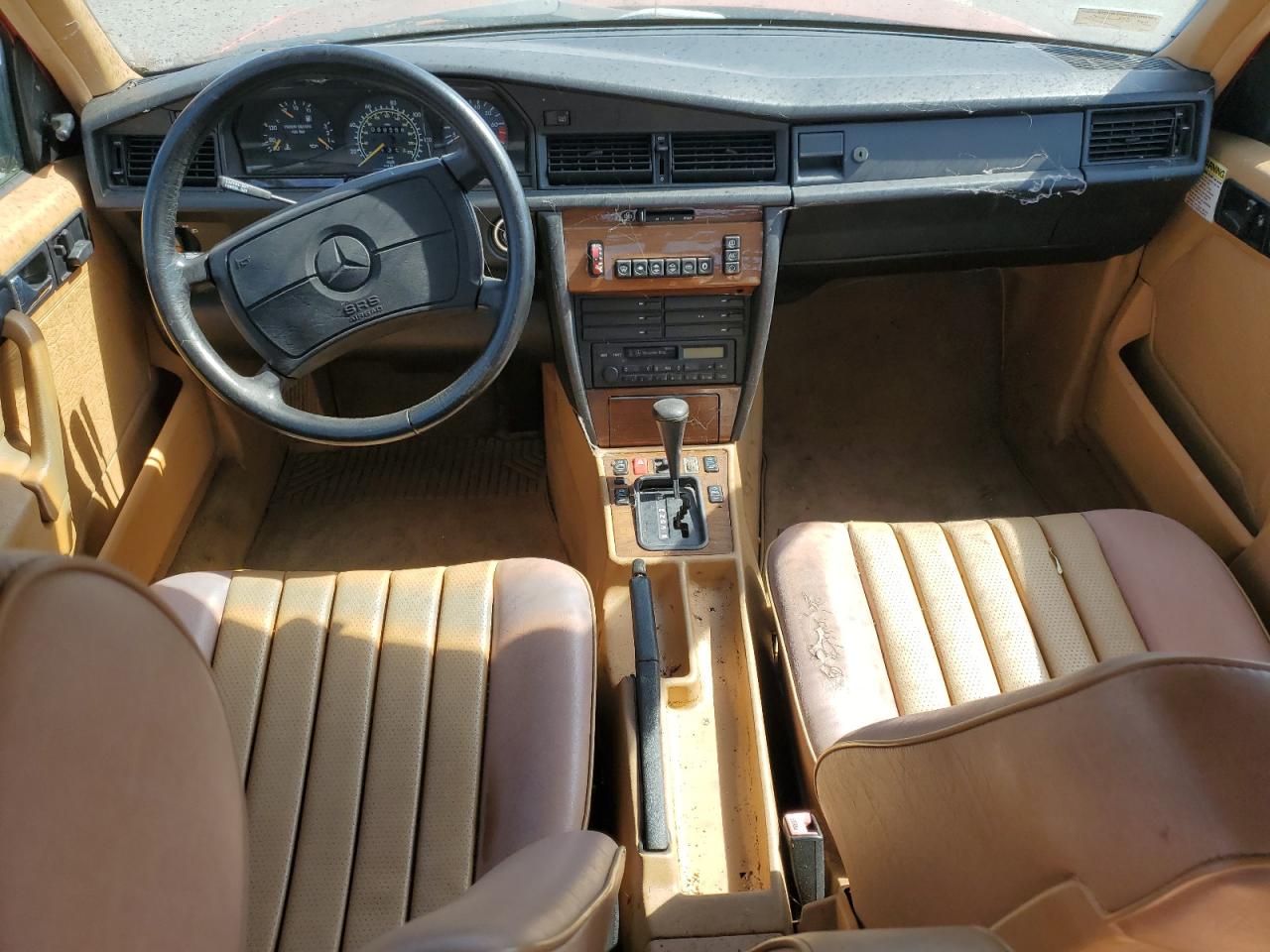 1991 Mercedes-benz 190 E 2.6 Red vin: WDBDA29D5MF798805