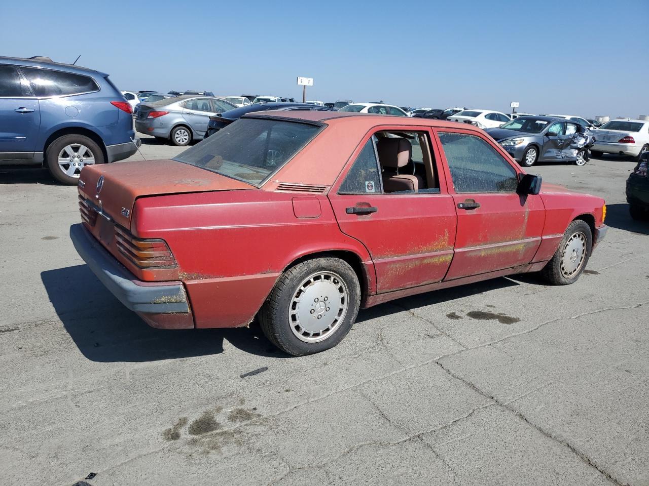 1991 Mercedes-benz 190 E 2.6 Red vin: WDBDA29D5MF798805