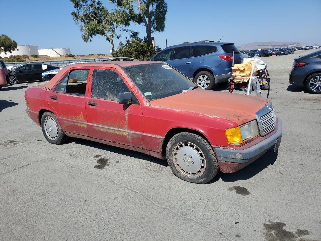 1991 Mercedes-benz 190 E 2.6 Red vin: WDBDA29D5MF798805