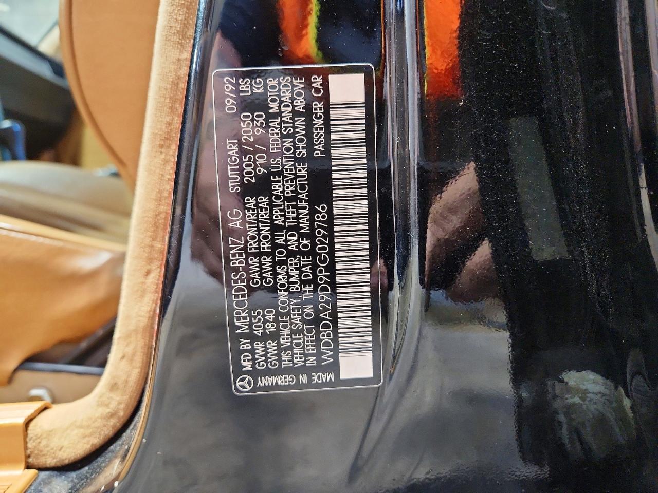 1993 Mercedes-benz 190 E 2.6 Black vin: WDBDA29D9PG029786