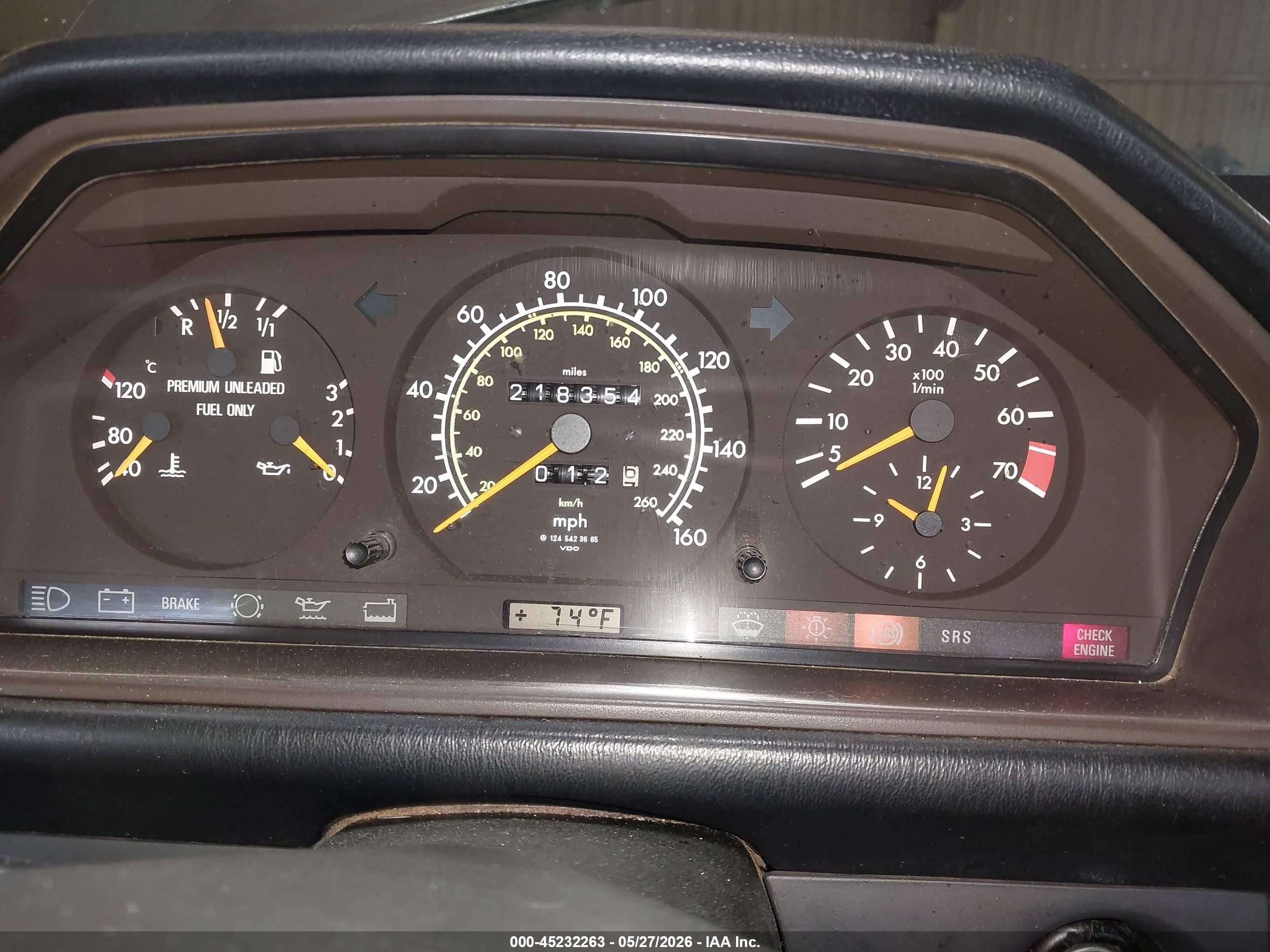 1989 Mercedes-benz 260 E Серый vin: WDBEA26D2KB000709