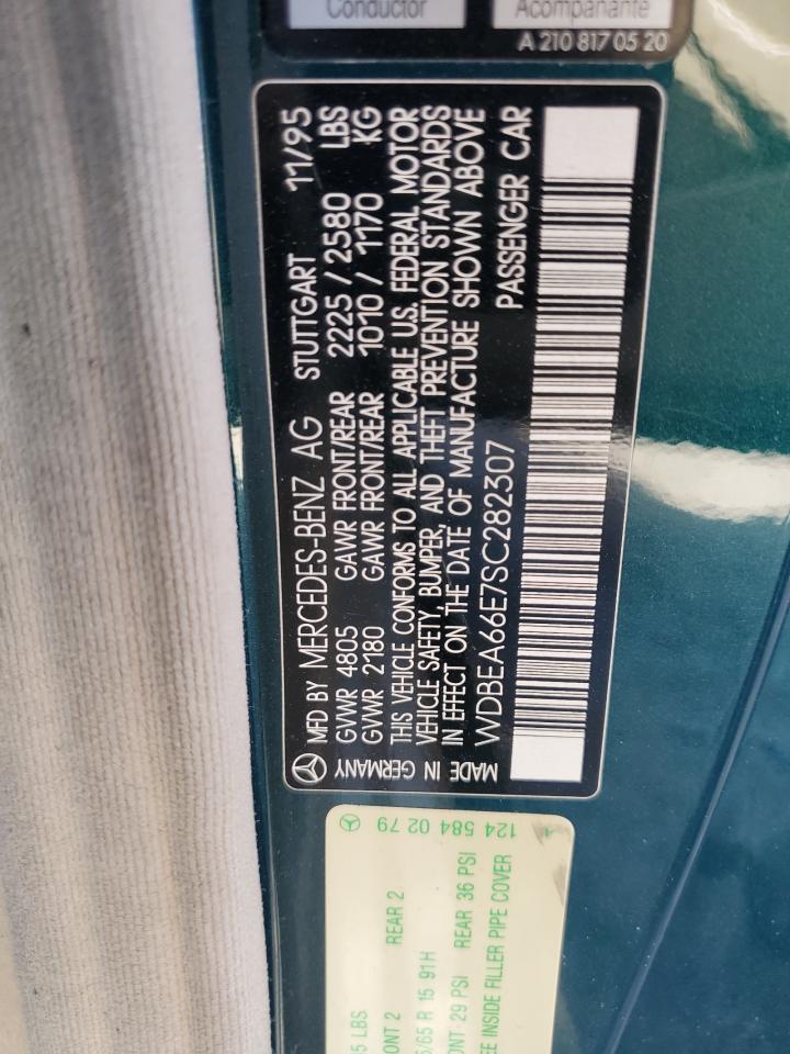 1995 Mercedes-benz E 320 Green vin: WDBEA66E7SC282307