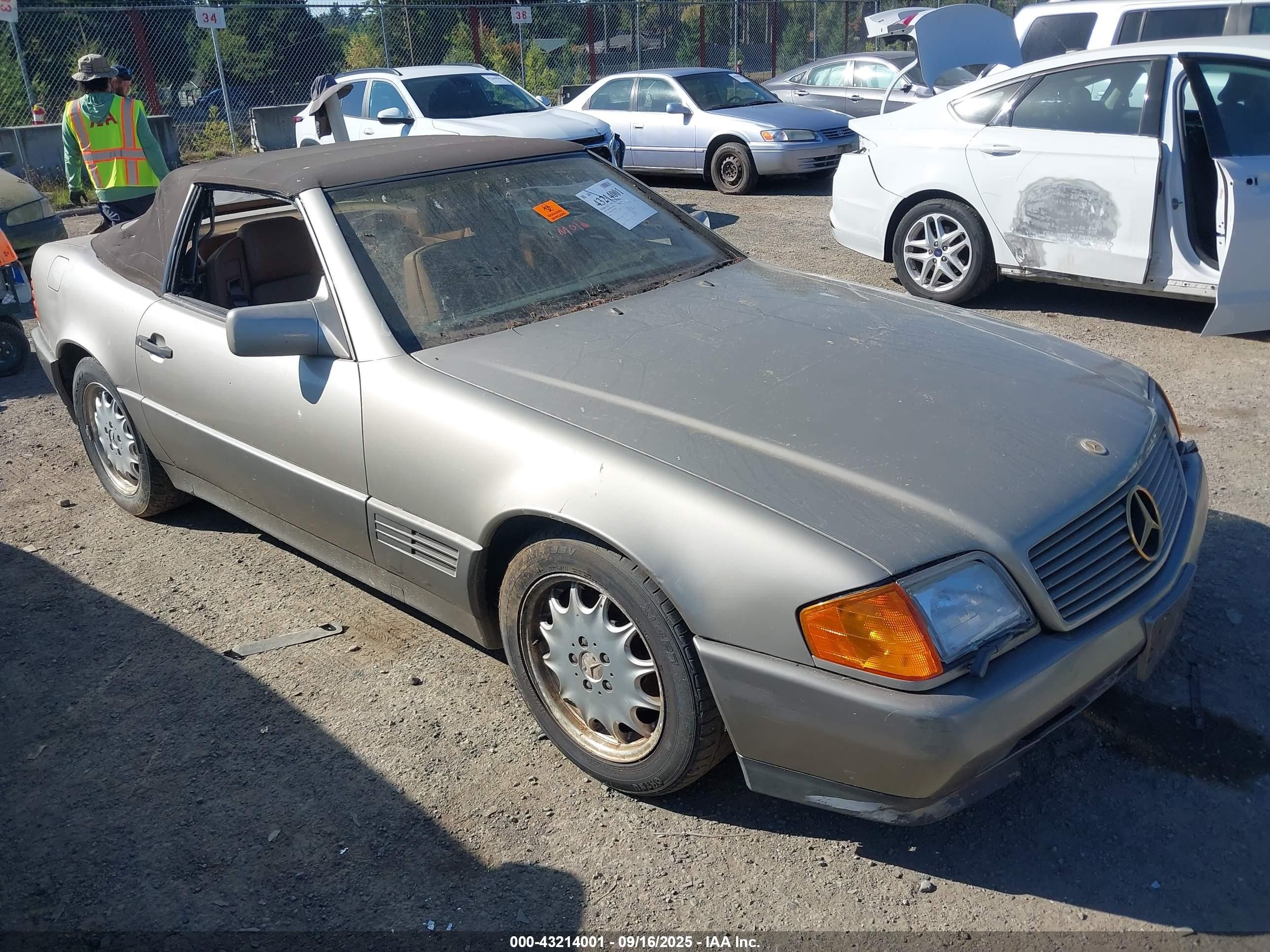 1990 Mercedes-benz 300 Sl Серебряный vin: WDBFA61E0LF006546