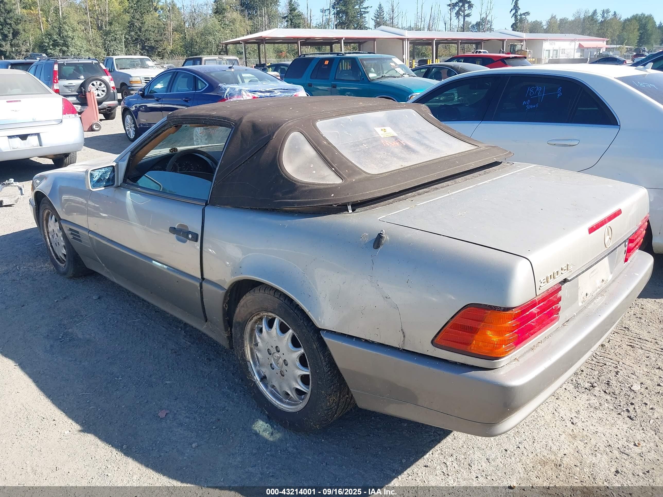 1990 Mercedes-benz 300 Sl Серебряный vin: WDBFA61E0LF006546