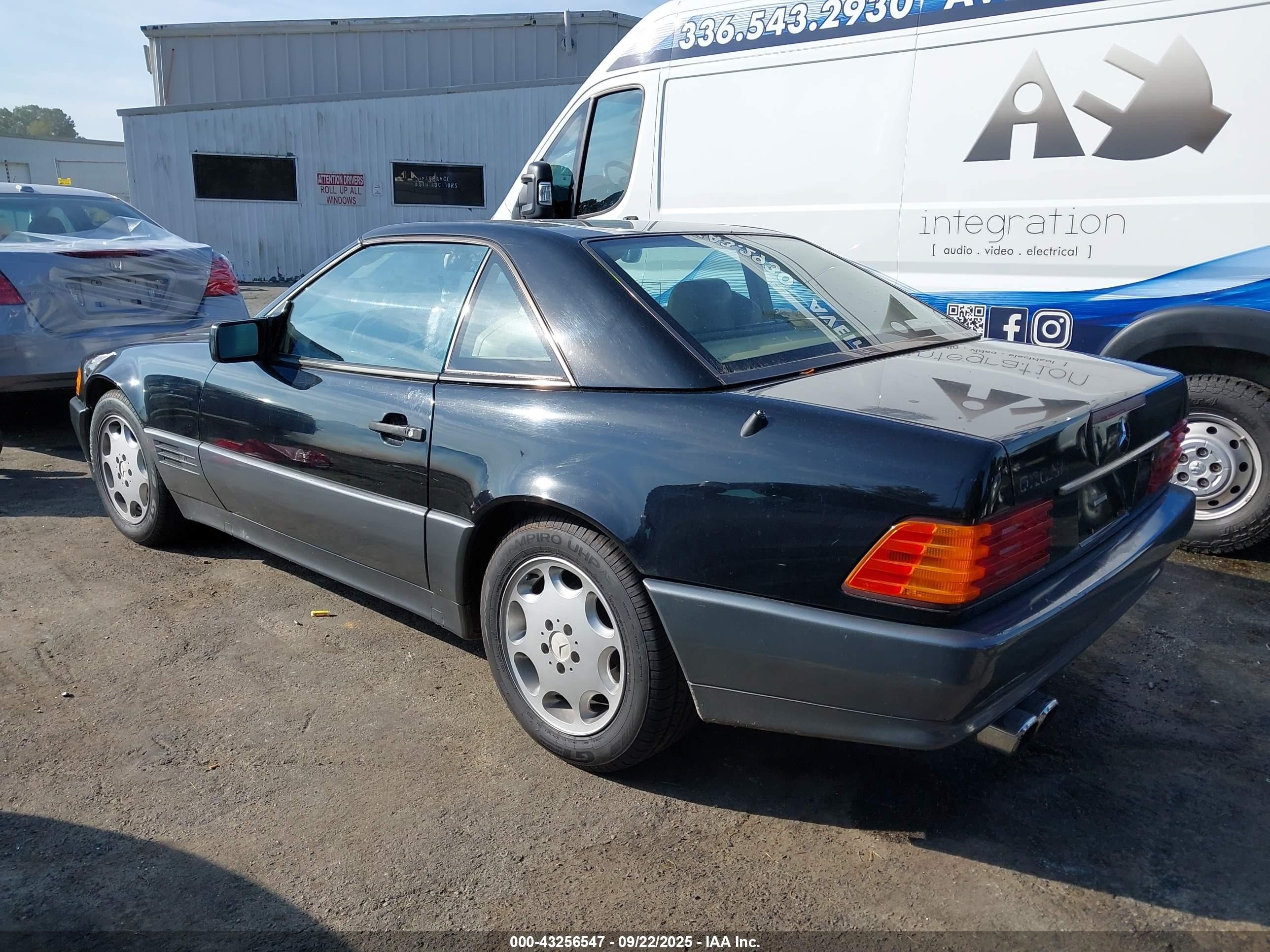 1991 Mercedes-benz 300 Sl Black vin: WDBFA61E0MF032467