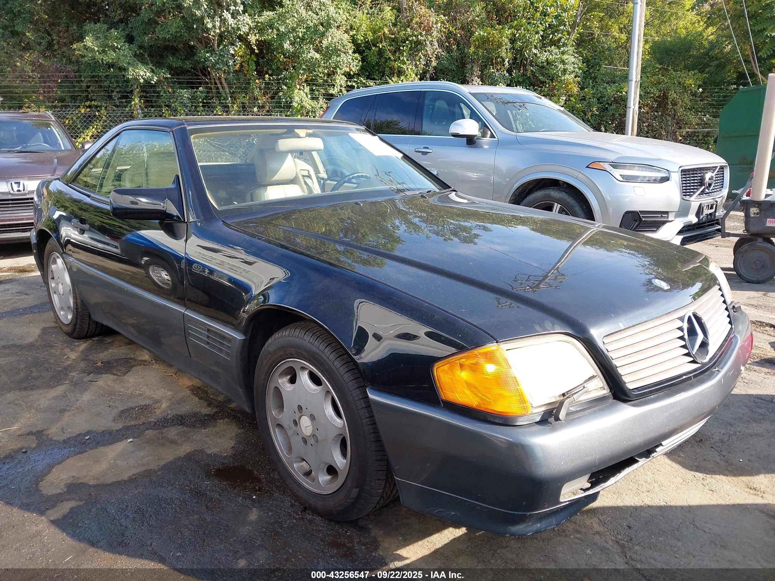 1991 Mercedes-benz 300 Sl Black vin: WDBFA61E0MF032467