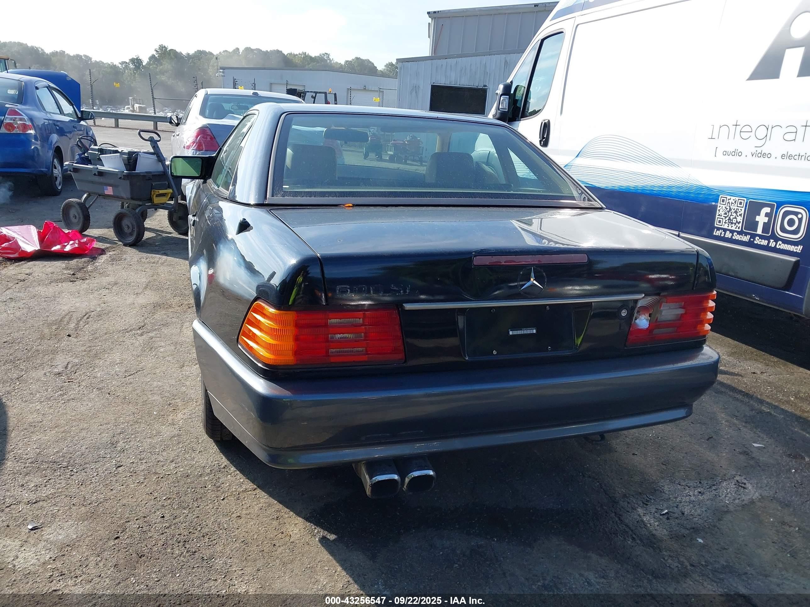 1991 Mercedes-benz 300 Sl Black vin: WDBFA61E0MF032467
