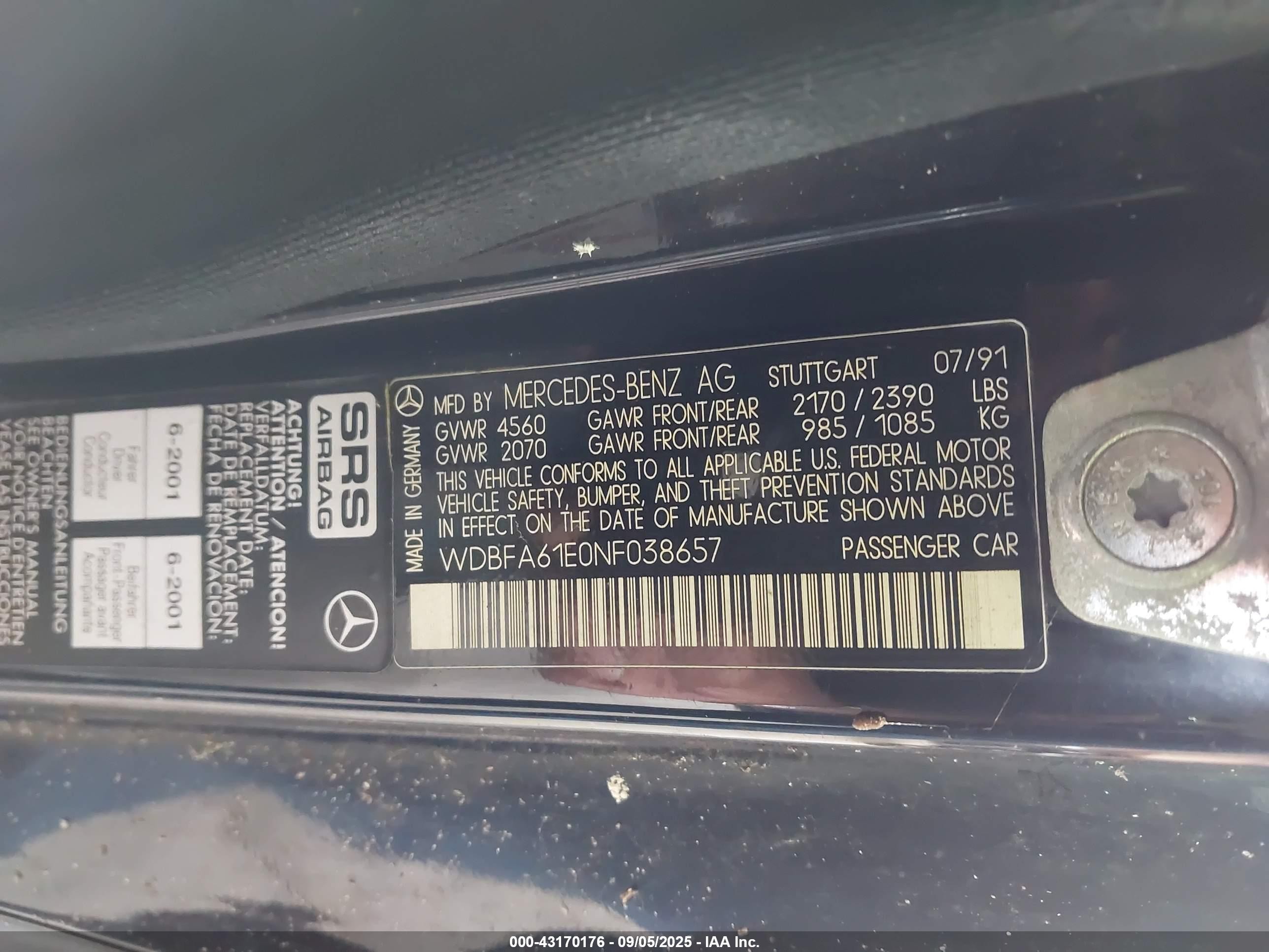 1992 Mercedes-benz 300 Sl Black vin: WDBFA61E0NF038657