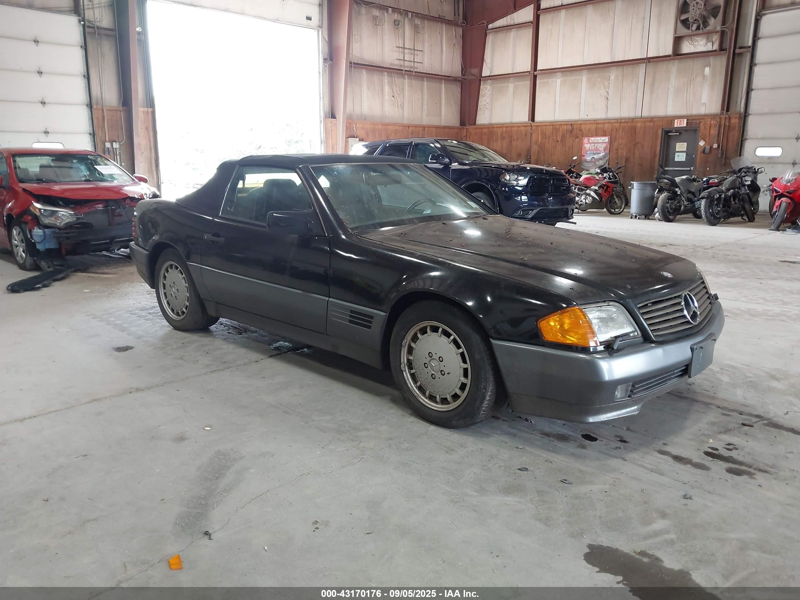 1992 Mercedes-benz 300 Sl Black vin: WDBFA61E0NF038657