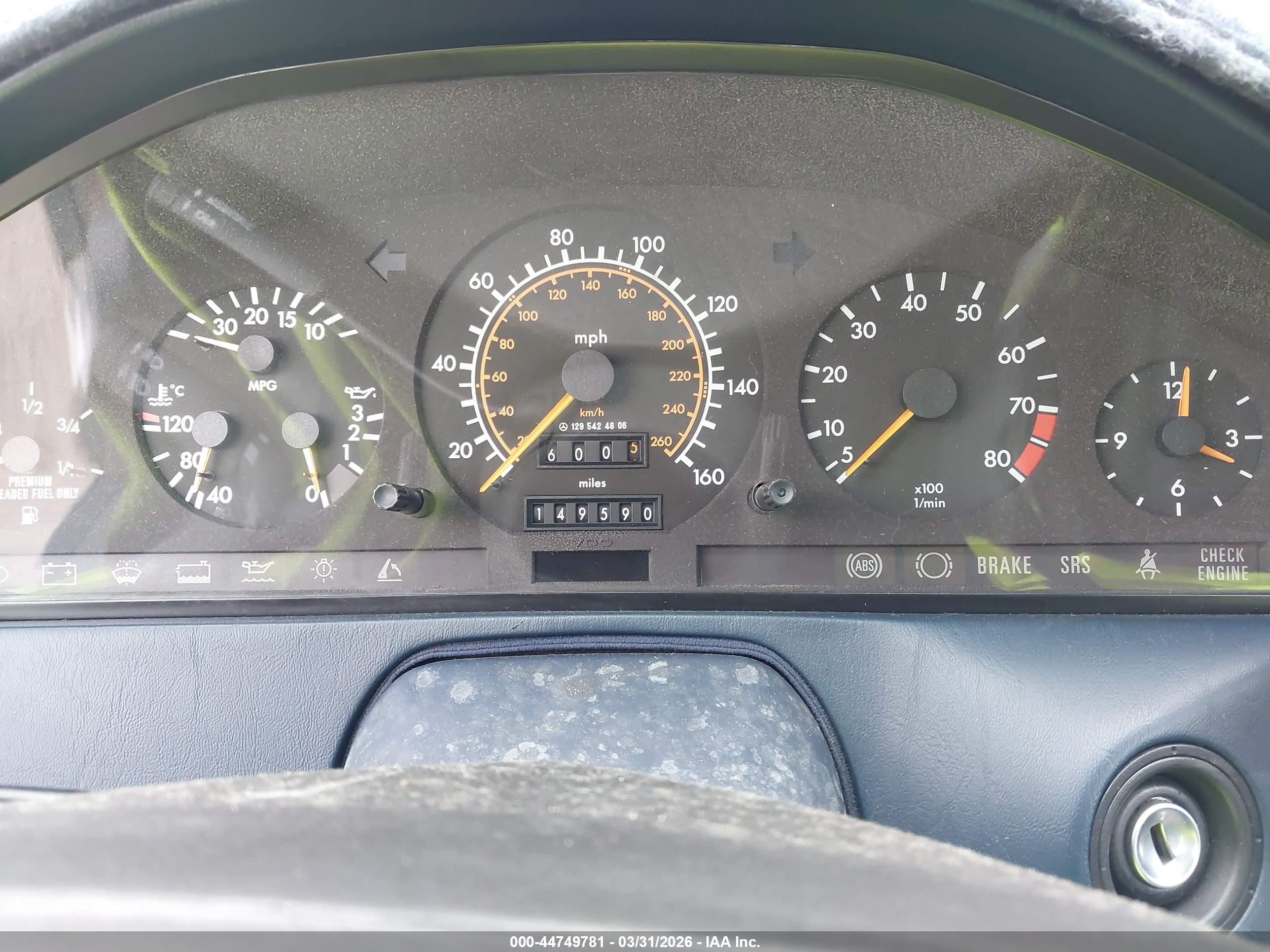 1990 Mercedes-benz 300 Sl Blue vin: WDBFA61E1LF003980