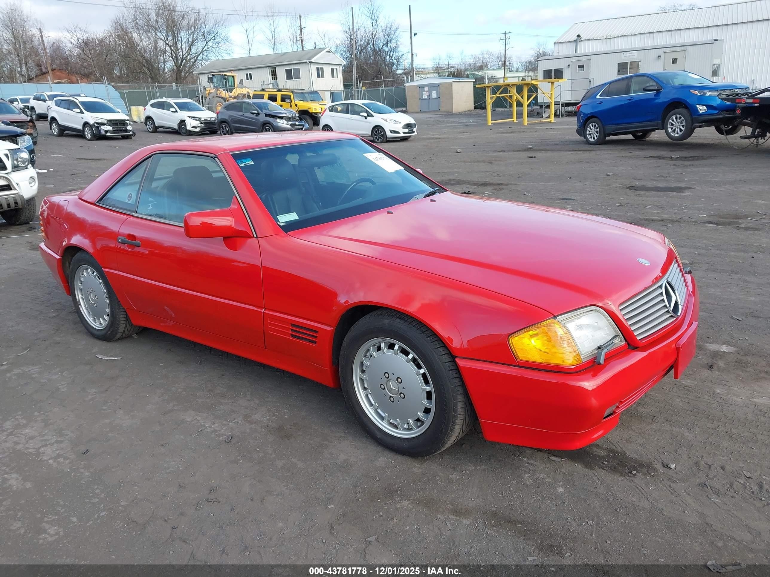 1990 Mercedes-benz 300 Sl Red vin: WDBFA61E1LF013554