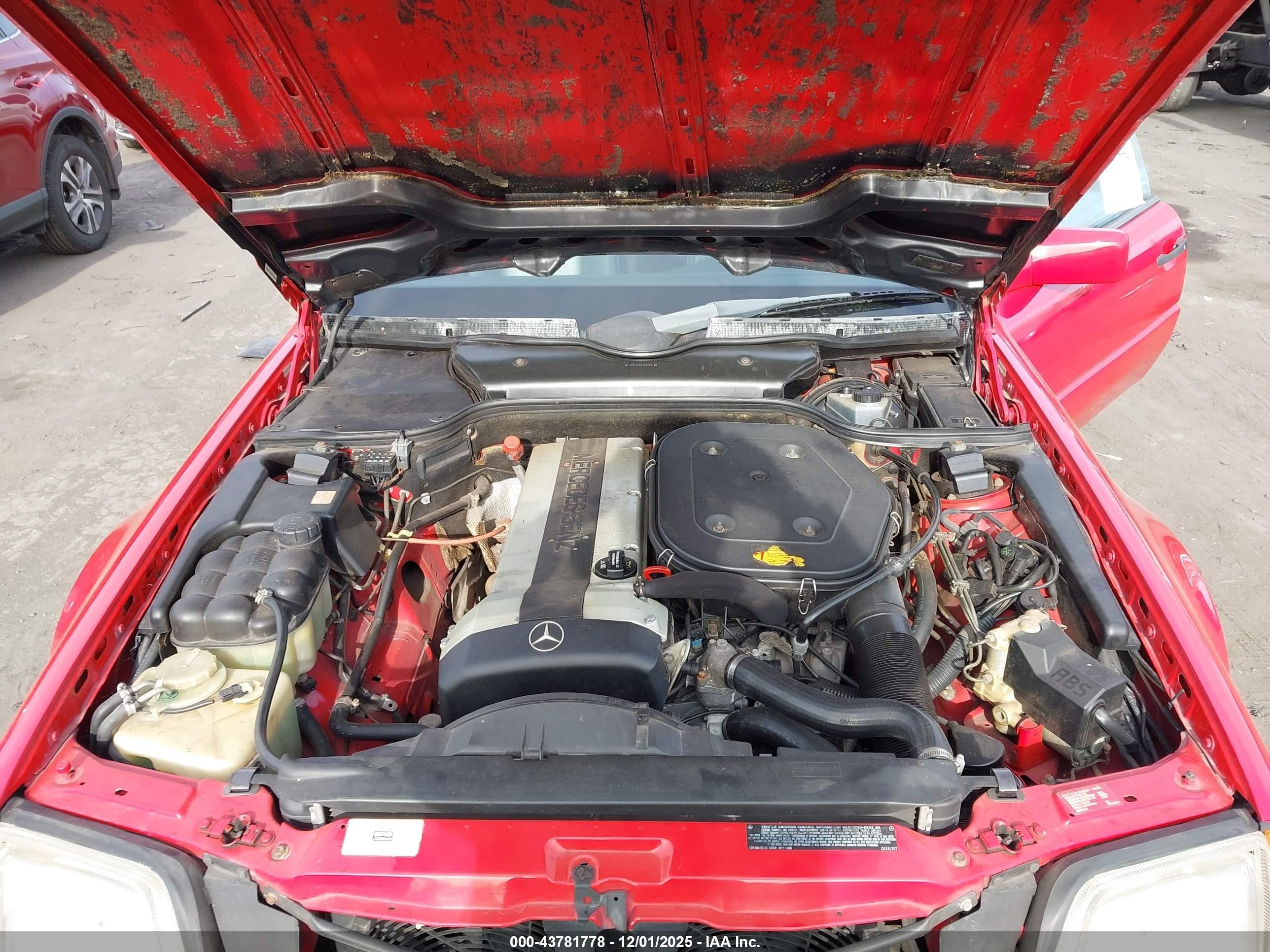 1990 Mercedes-benz 300 Sl Красный vin: WDBFA61E1LF013554