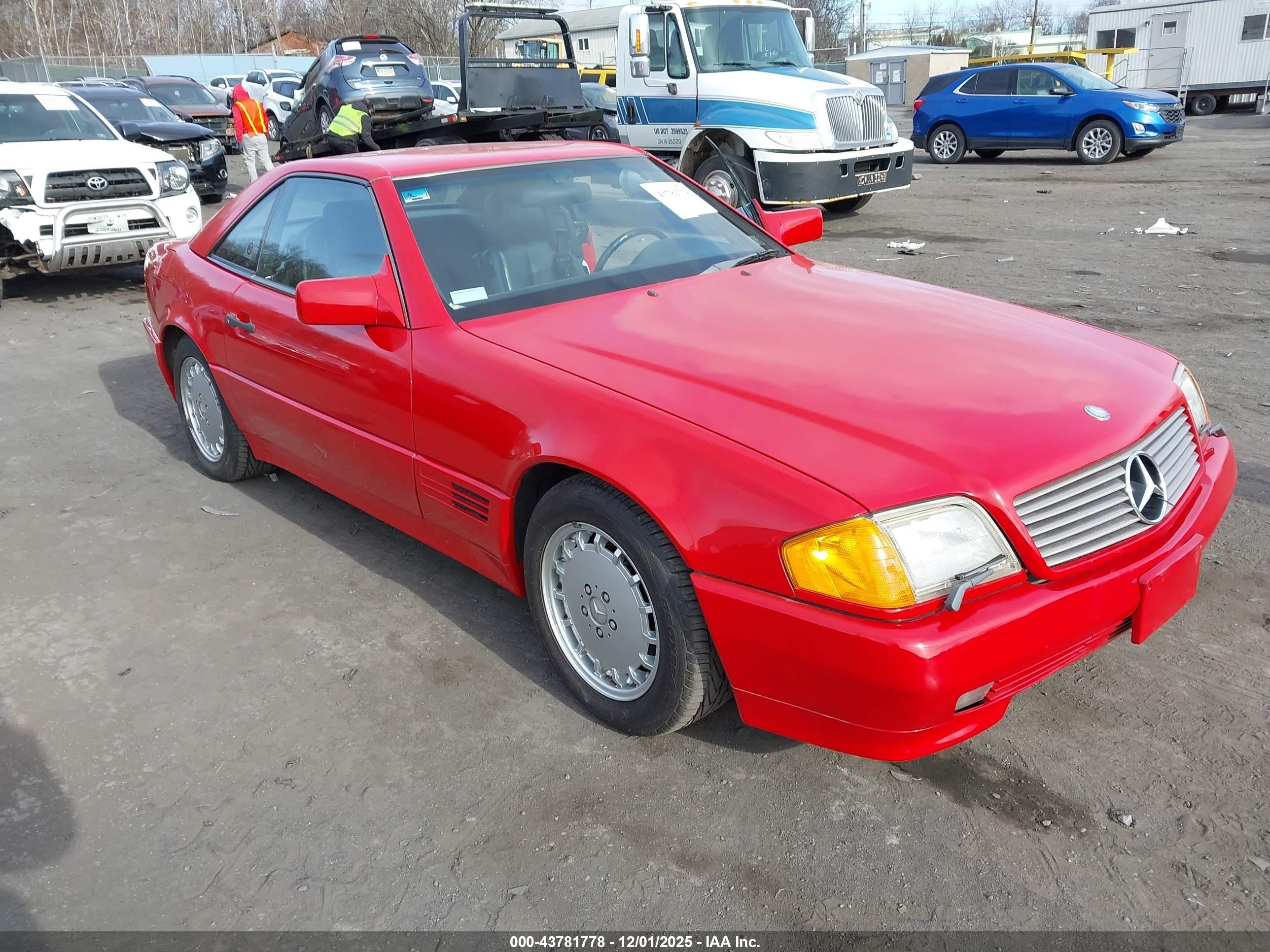 1990 Mercedes-benz 300 Sl Красный vin: WDBFA61E1LF013554