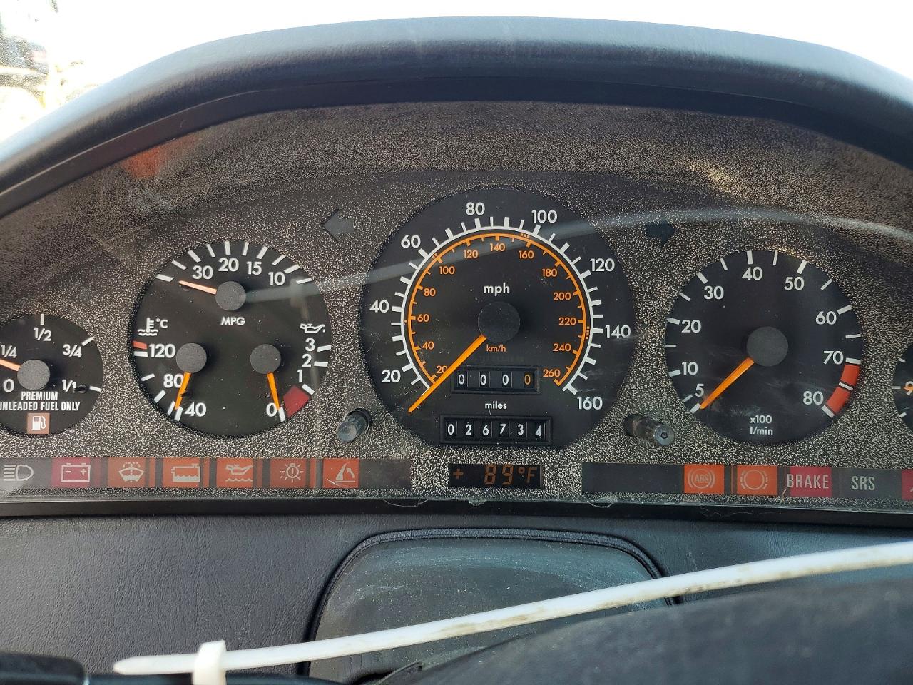 1991 Mercedes-benz 300 Sl White vin: WDBFA61E1MF015337