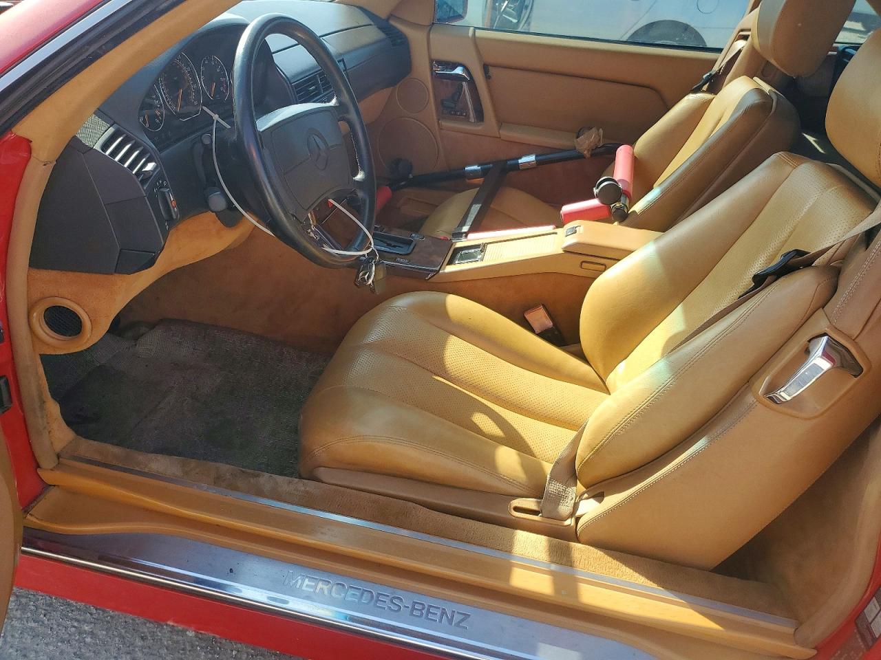 1991 Mercedes-benz 300 Sl Red vin: WDBFA61E2MF030610