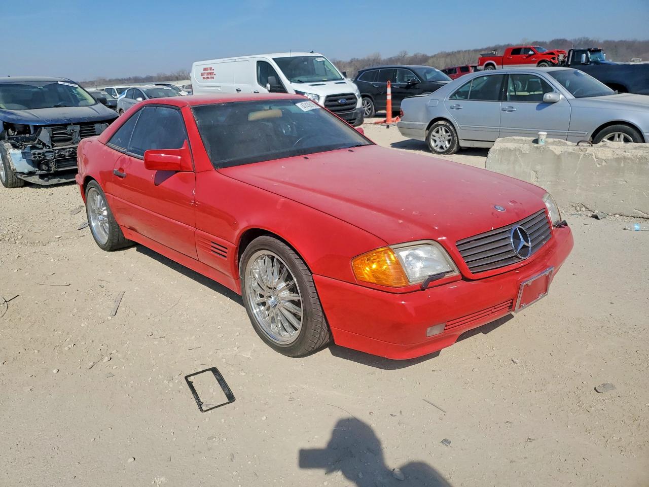 1991 Mercedes-benz 300 Sl Red vin: WDBFA61E2MF030610