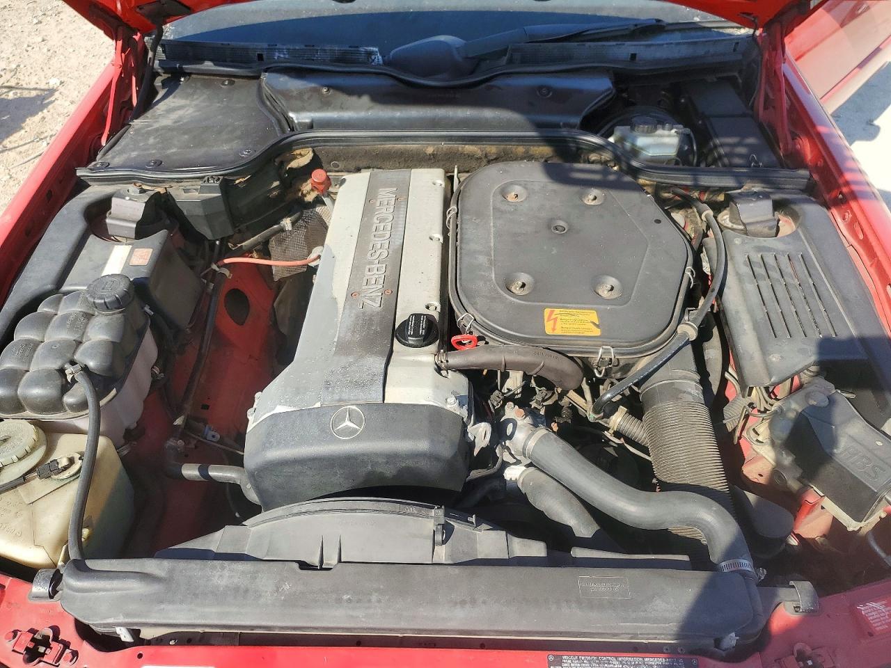 1991 Mercedes-benz 300 Sl Red vin: WDBFA61E2MF030610