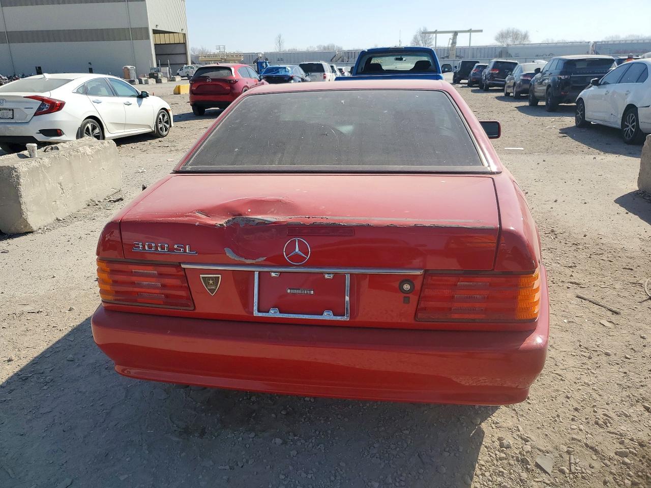 1991 Mercedes-benz 300 Sl Red vin: WDBFA61E2MF030610
