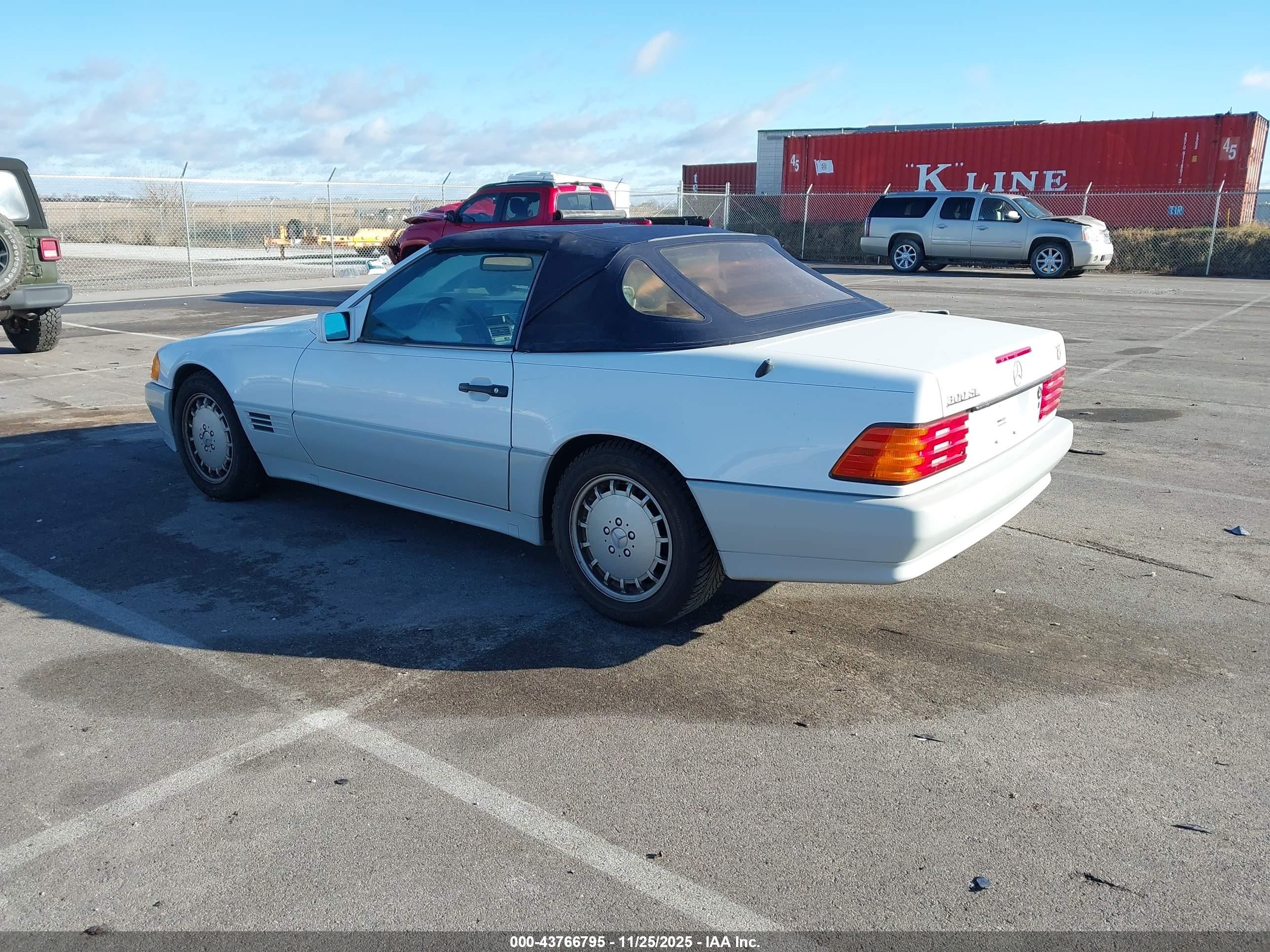 1991 Mercedes-benz 300 Sl White vin: WDBFA61E4MF020936