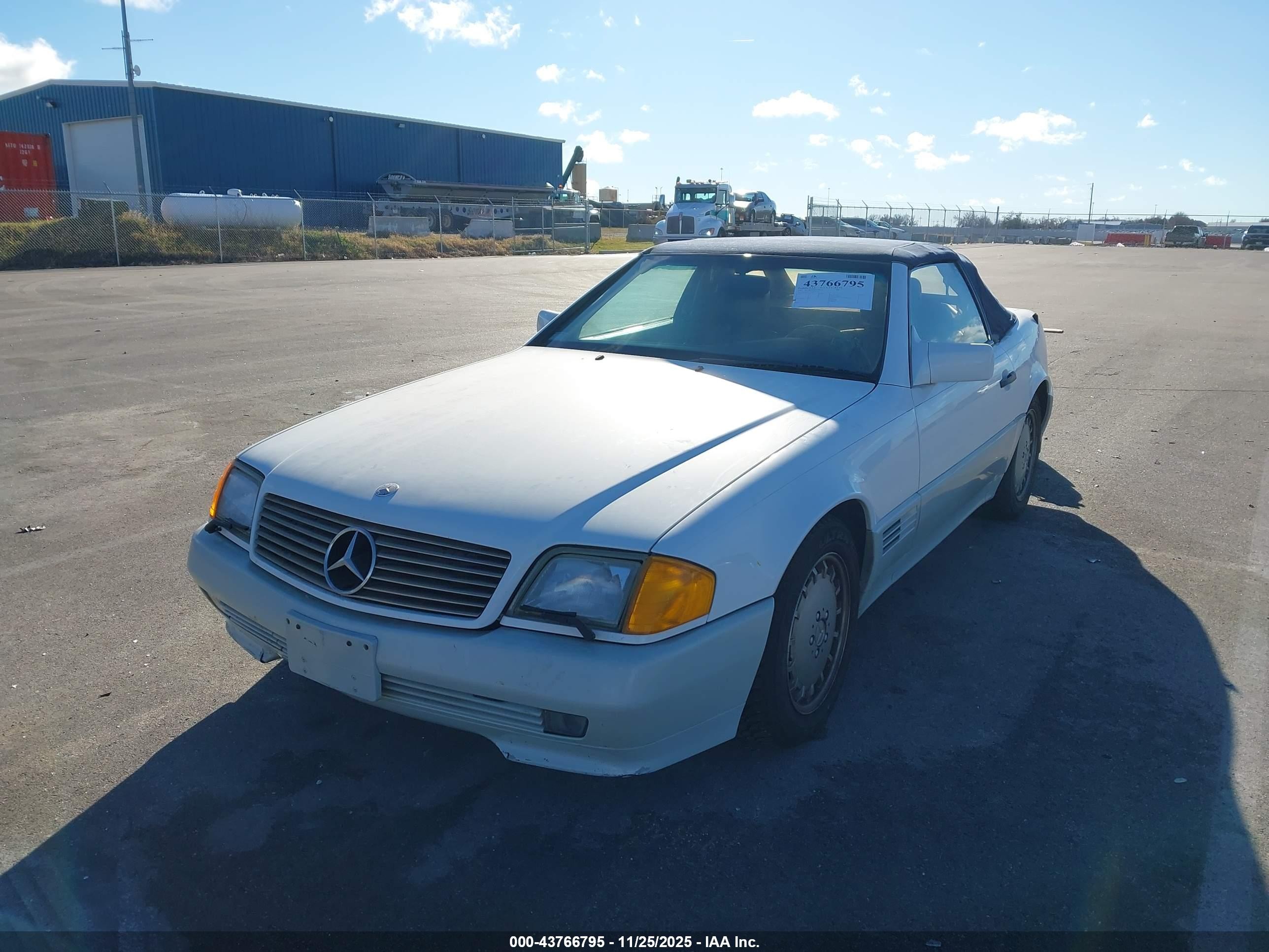1991 Mercedes-benz 300 Sl White vin: WDBFA61E4MF020936