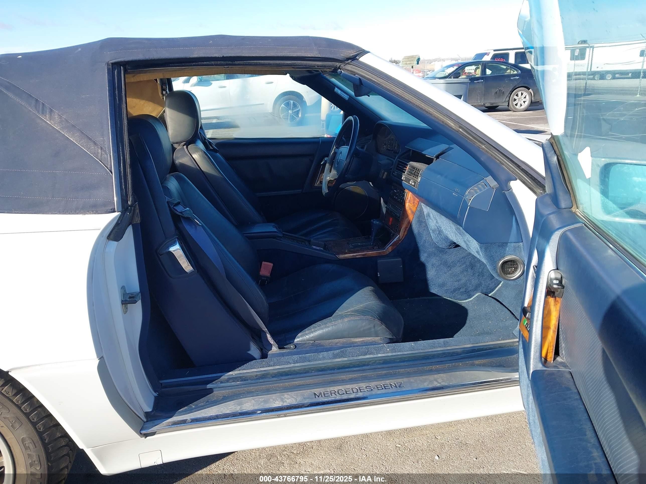 1991 Mercedes-benz 300 Sl White vin: WDBFA61E4MF020936