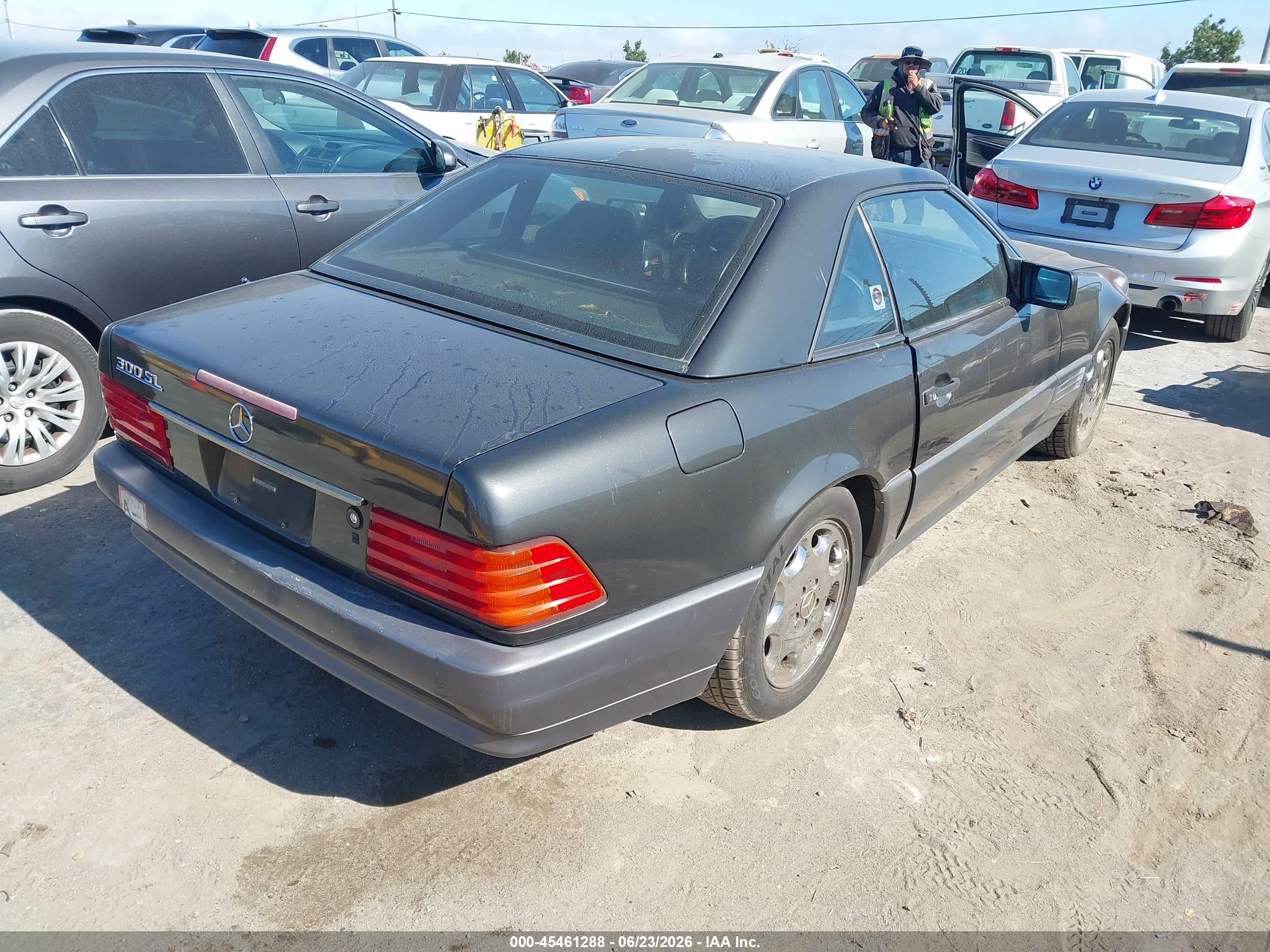 1992 Mercedes-benz 300 Sl Gray vin: WDBFA61E4NF042405