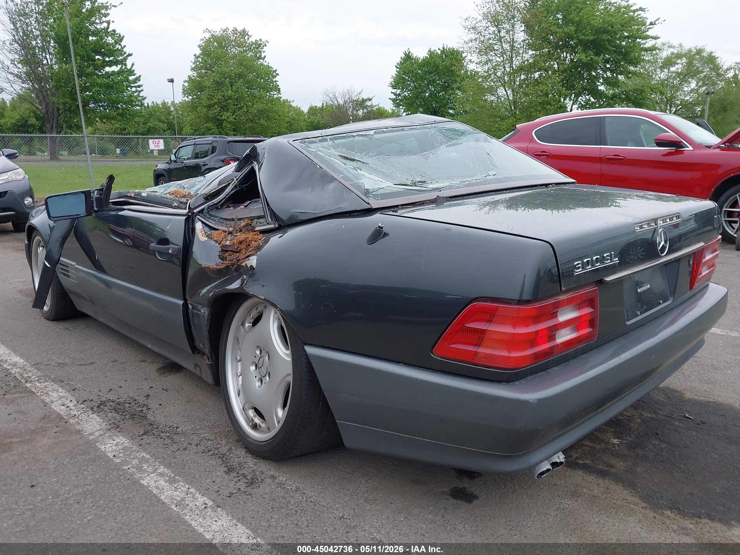 1992 Mercedes-benz 300 Sl Gray vin: WDBFA61E4NF043246