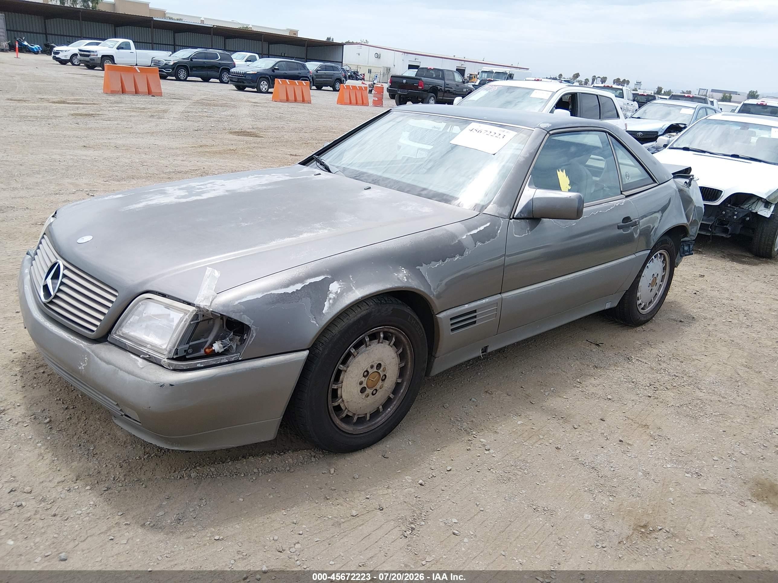 1990 Mercedes-benz 300 Sl Gray vin: WDBFA61E5LF007207