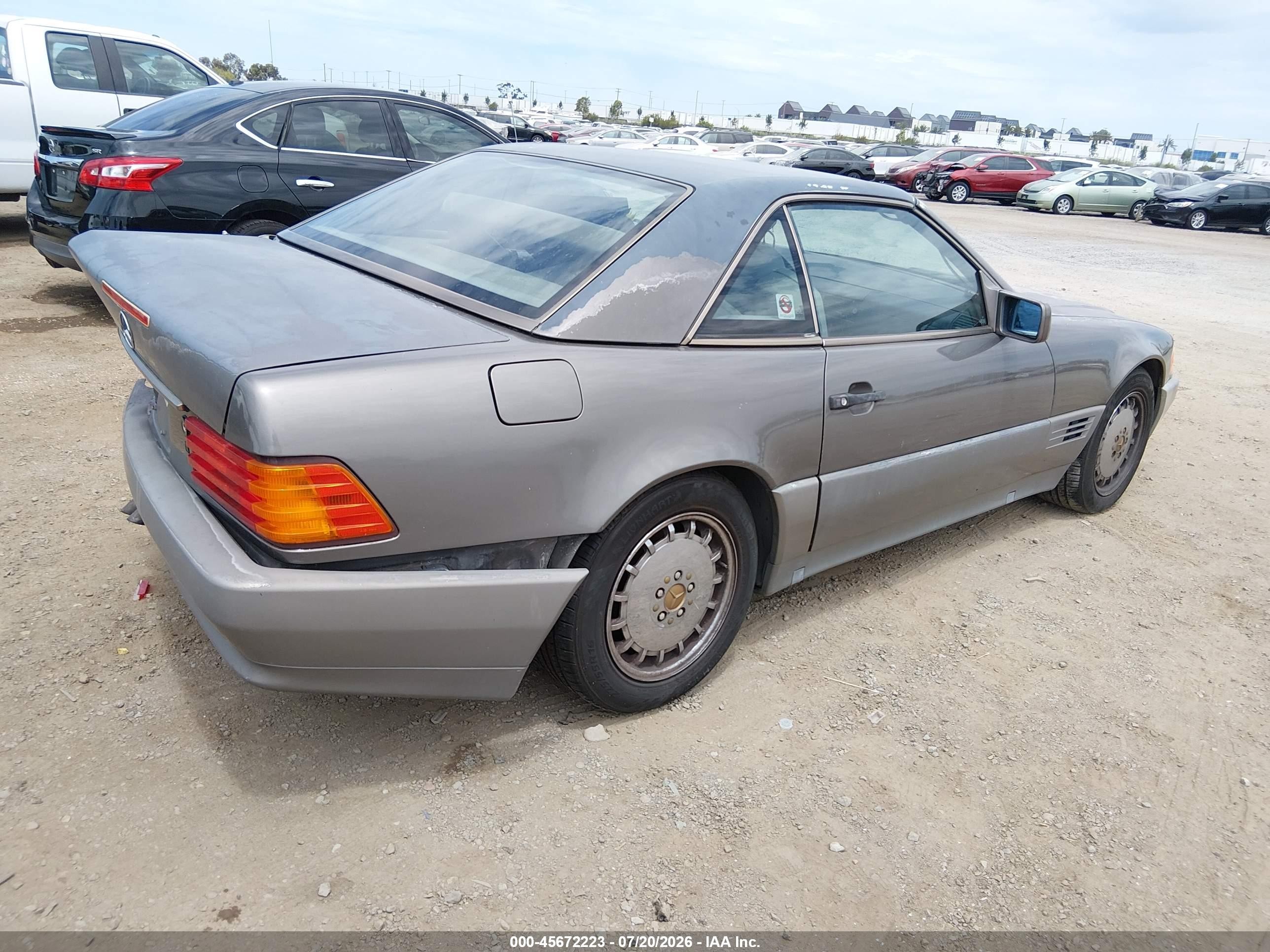 1990 Mercedes-benz 300 Sl Gray vin: WDBFA61E5LF007207