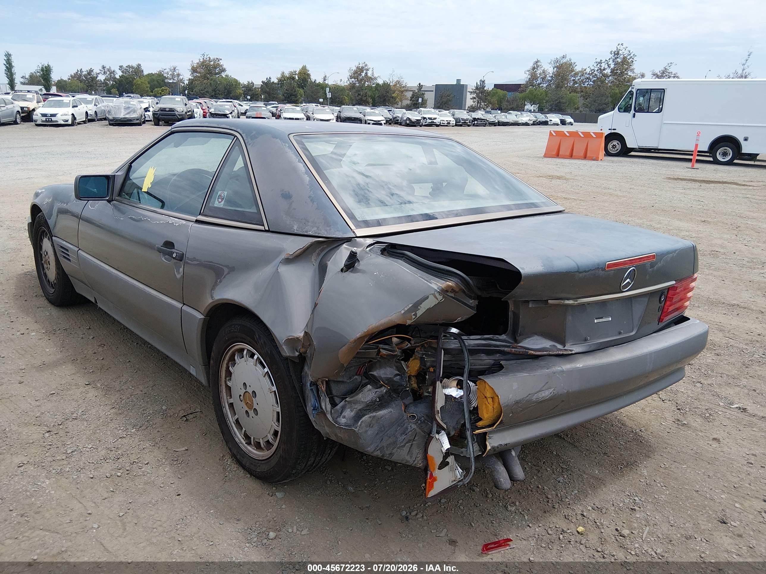 1990 Mercedes-benz 300 Sl Gray vin: WDBFA61E5LF007207