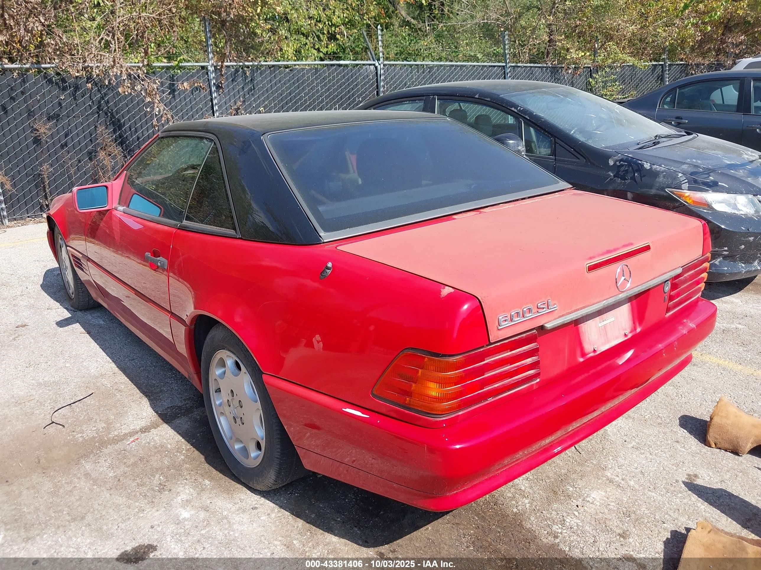 1991 Mercedes-benz 300 Sl Красный vin: WDBFA61E5MF014384