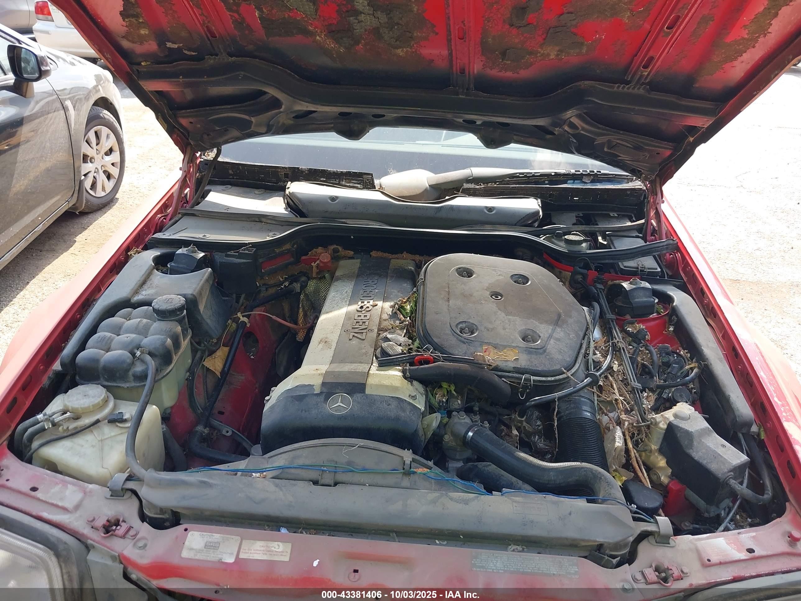 1991 Mercedes-benz 300 Sl Красный vin: WDBFA61E5MF014384