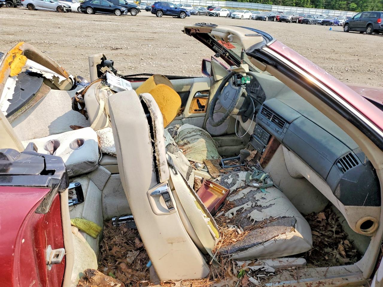 1991 Mercedes-benz 300 Sl Бордовый vin: WDBFA61E5MF018256